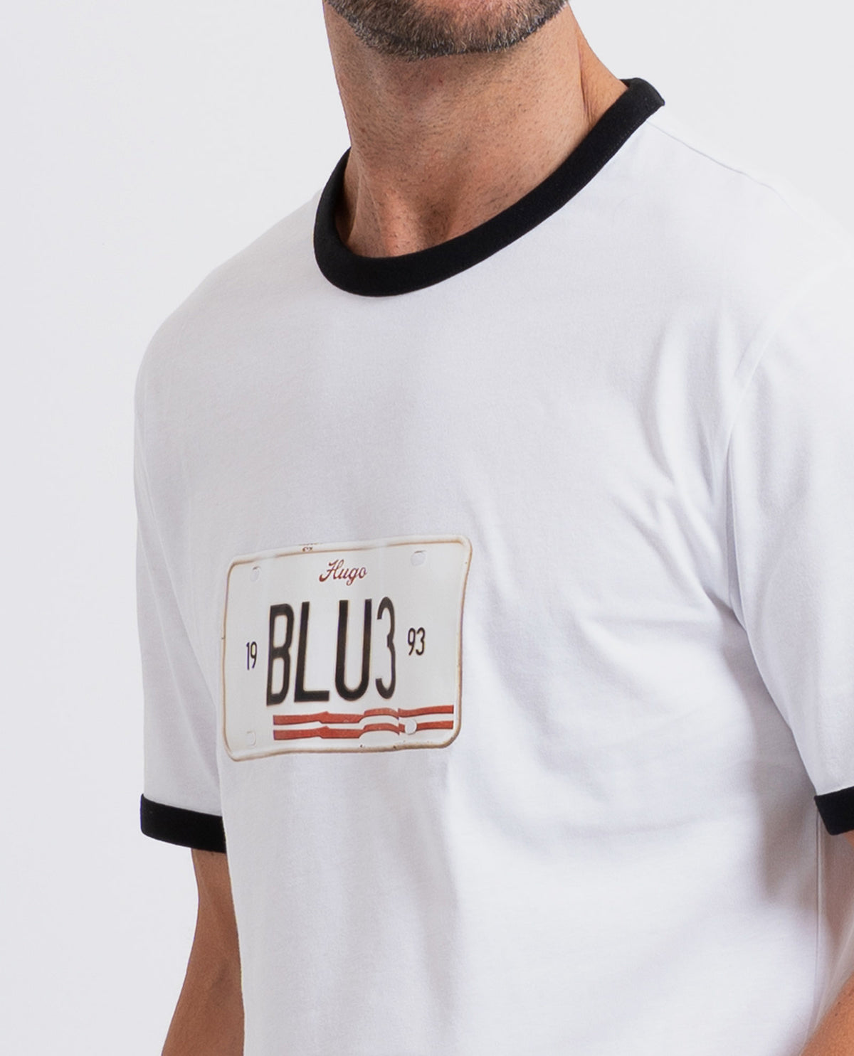 T-shirt uomo Hugo con orli a contrasto 