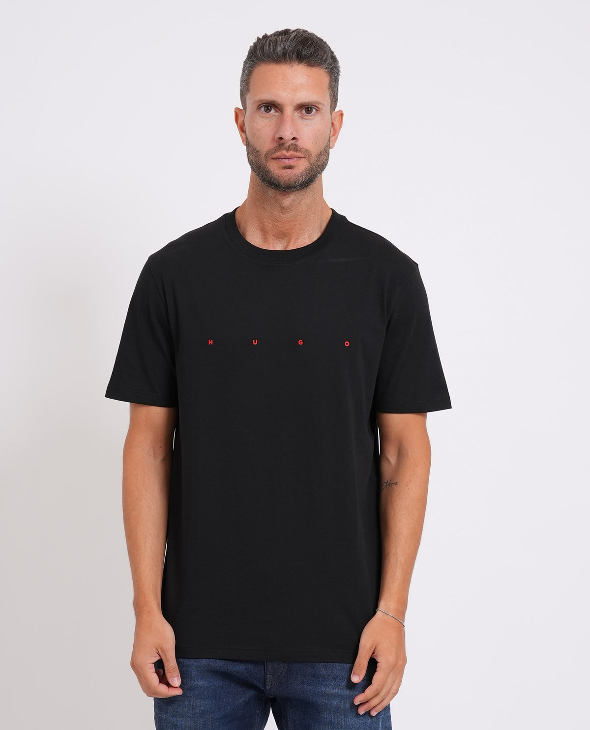 T-shirt uomo Hugo in jersey di cotone 