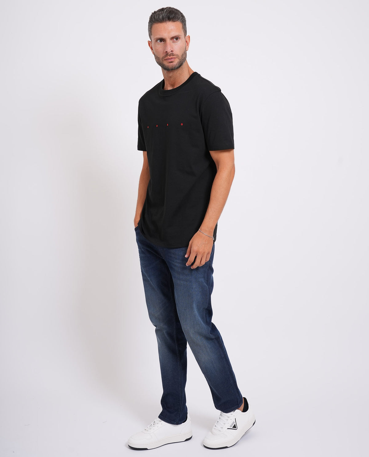 T-shirt uomo Hugo in jersey di cotone 