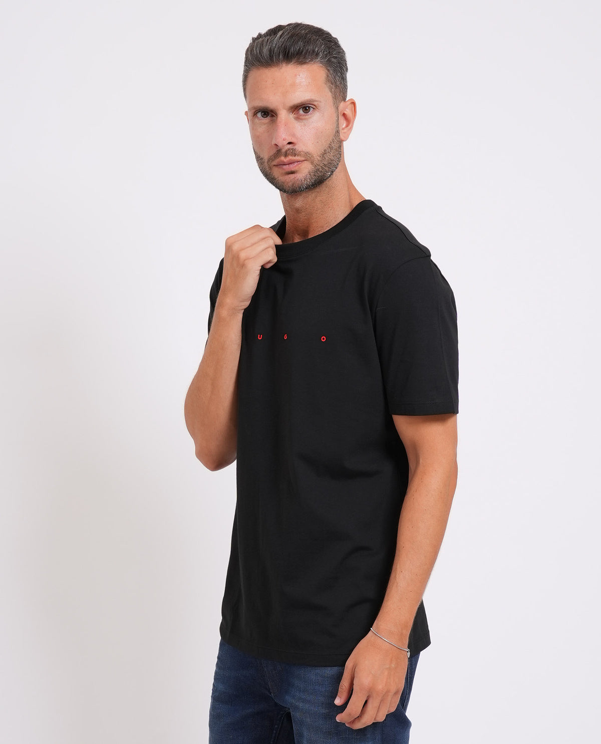 T-shirt uomo Hugo in jersey di cotone 