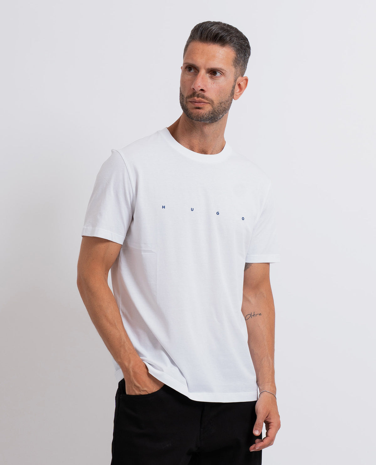 T-shirt uomo Hugo in jersey di cotone 
