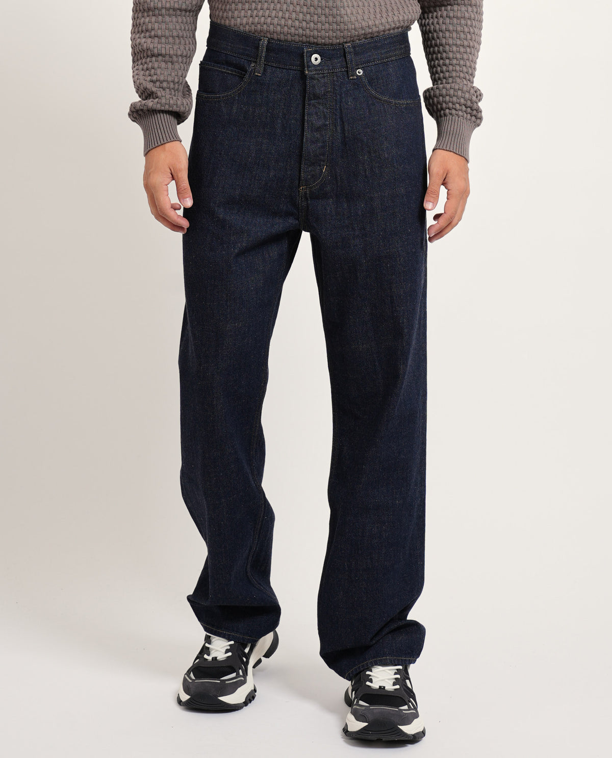 Jeans buggy fit Hugo uomo in denim scuro 