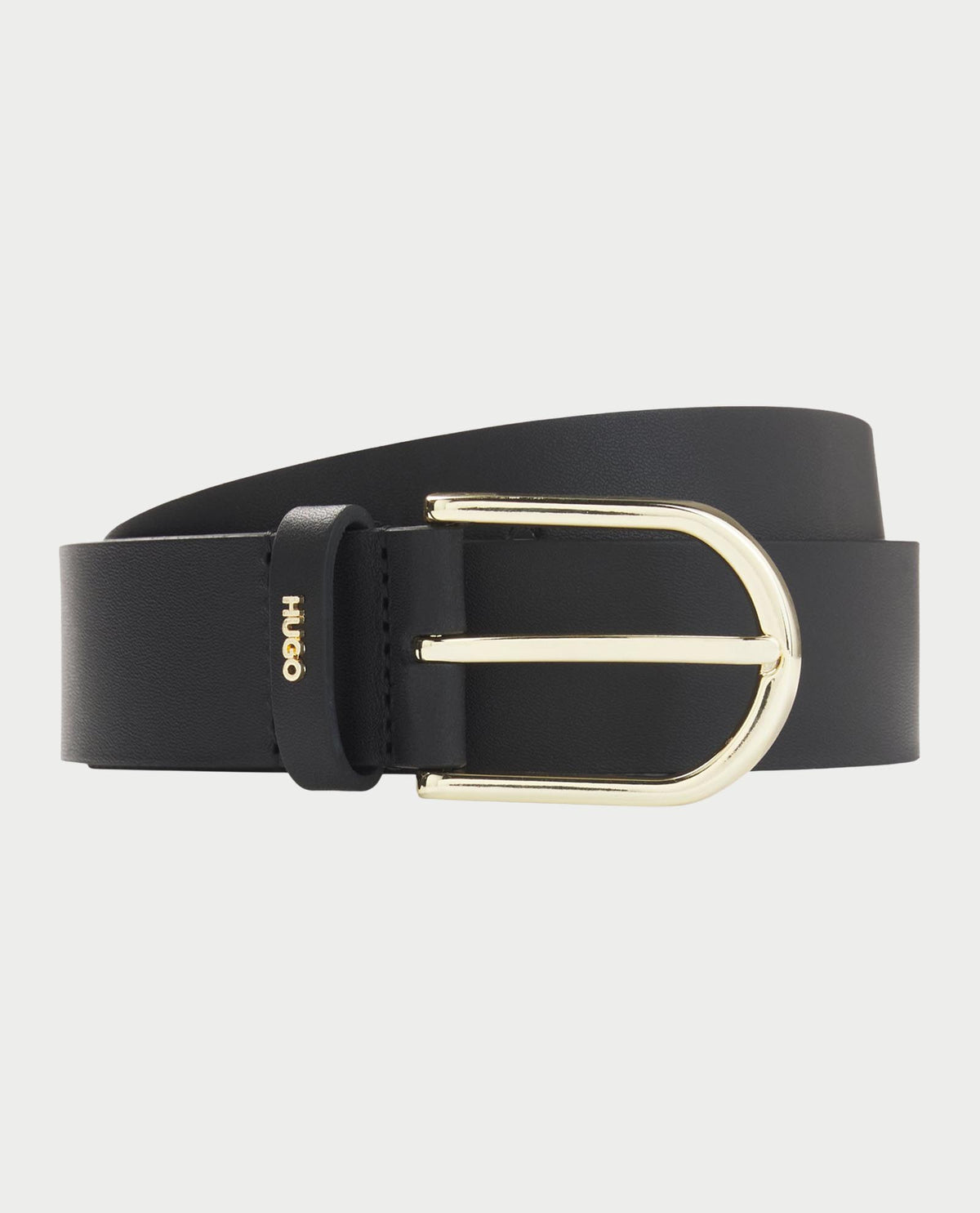 Cintura donna Hugo in pelle con dettagli dorati 