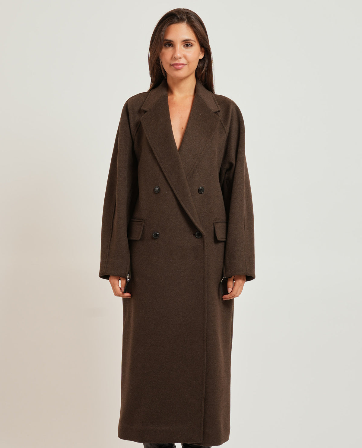 Cappotto lungo donna Hugo doppiopetto 
