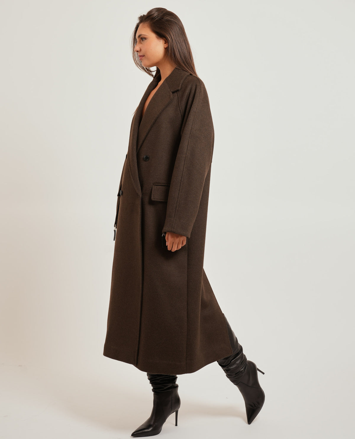 Cappotto lungo donna Hugo doppiopetto 