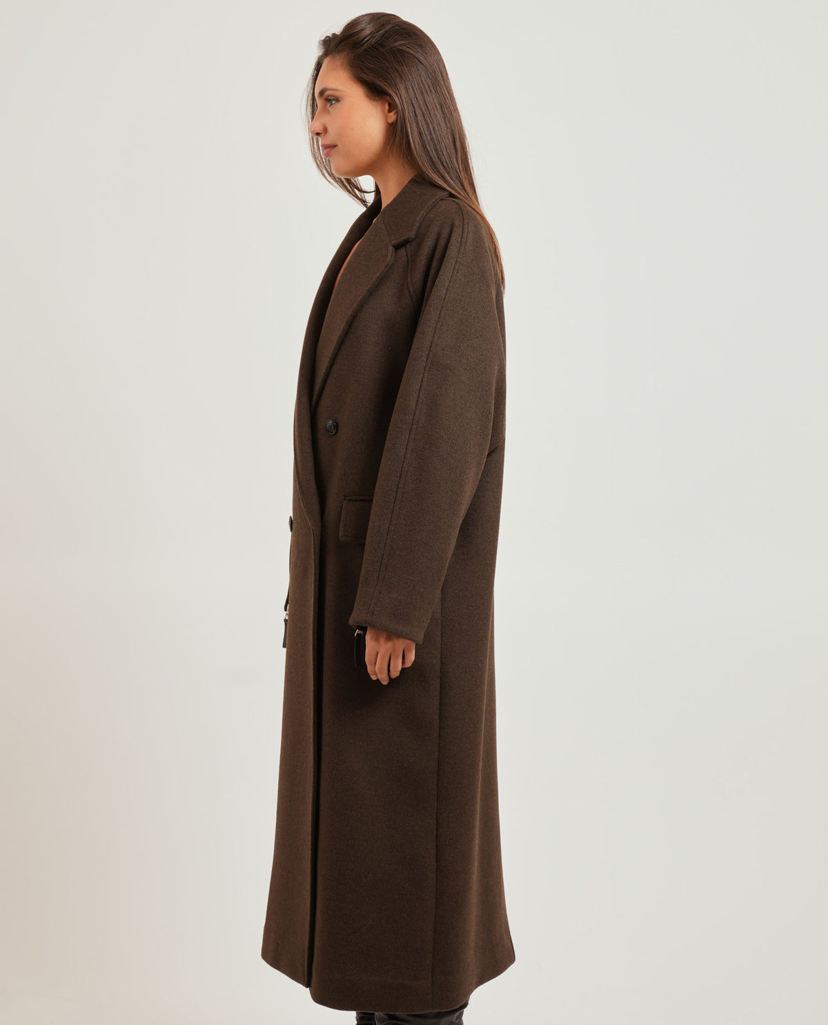 Cappotto lungo donna Hugo doppiopetto 