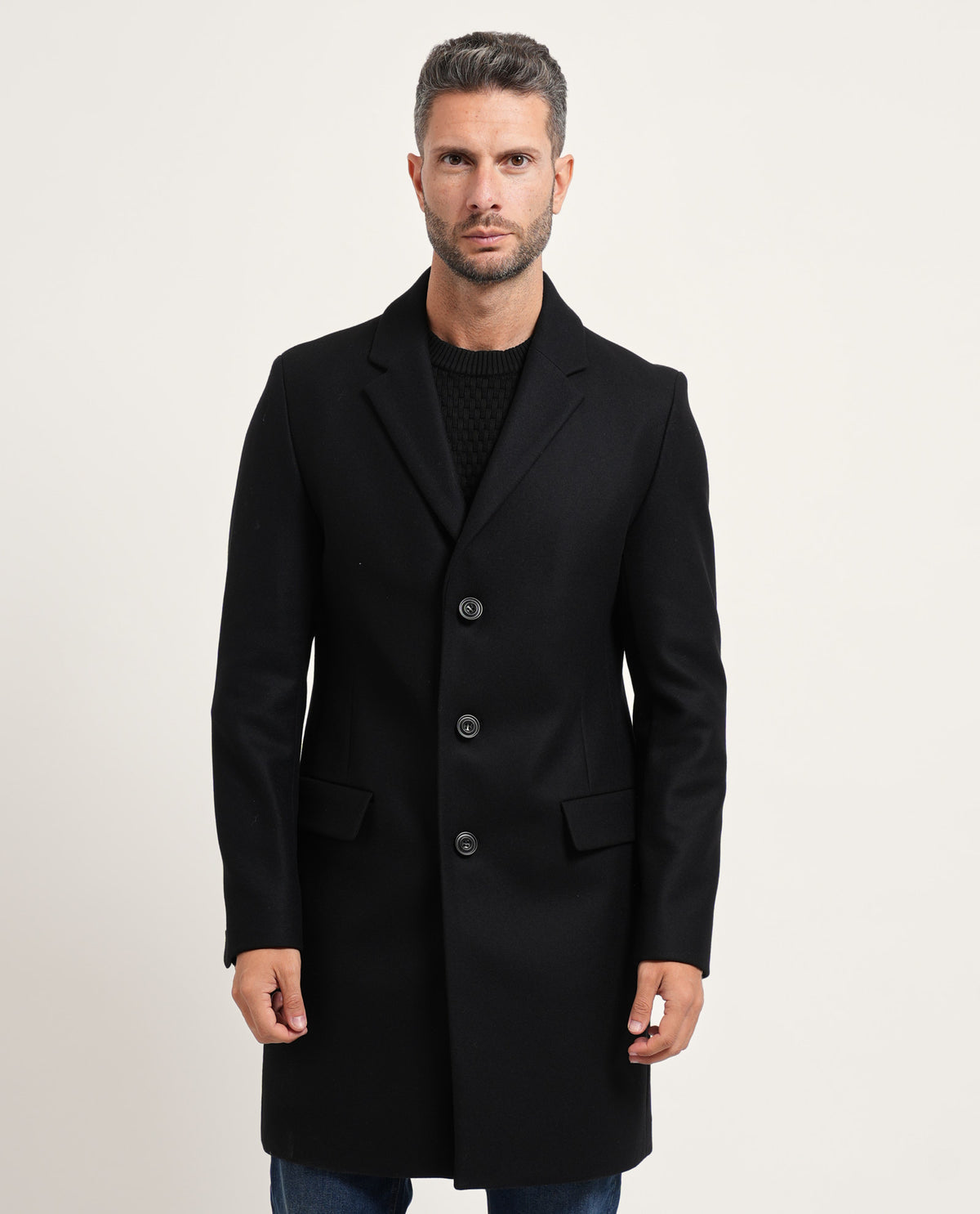 Cappotto lungo uomo Hugo in lana 