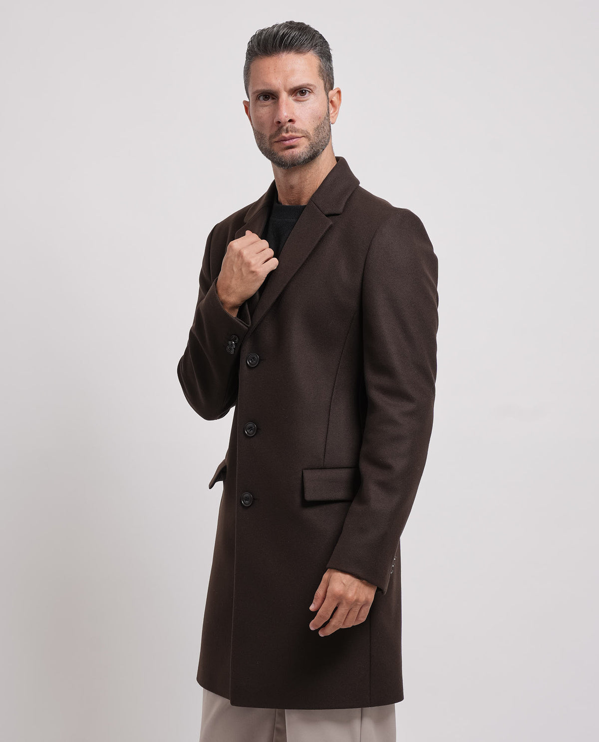 Cappotto lungo uomo Hugo in lana 