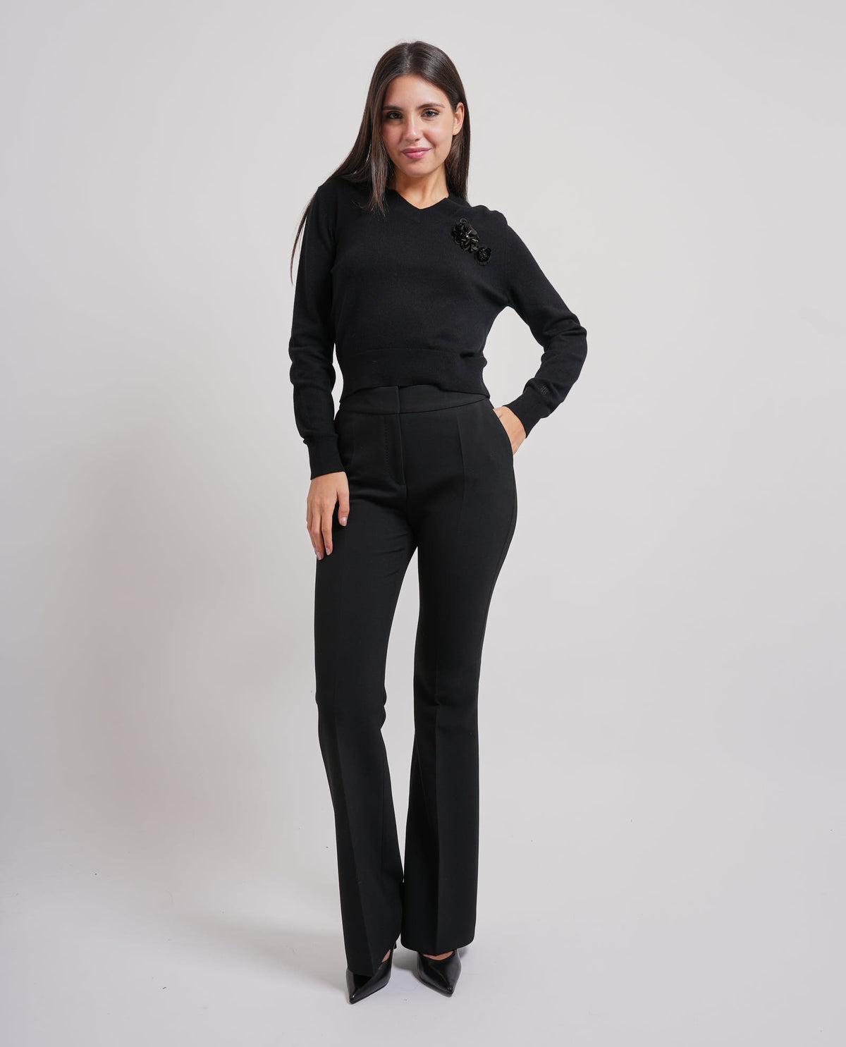 Pantaloni classici donna di Hugo svasati 