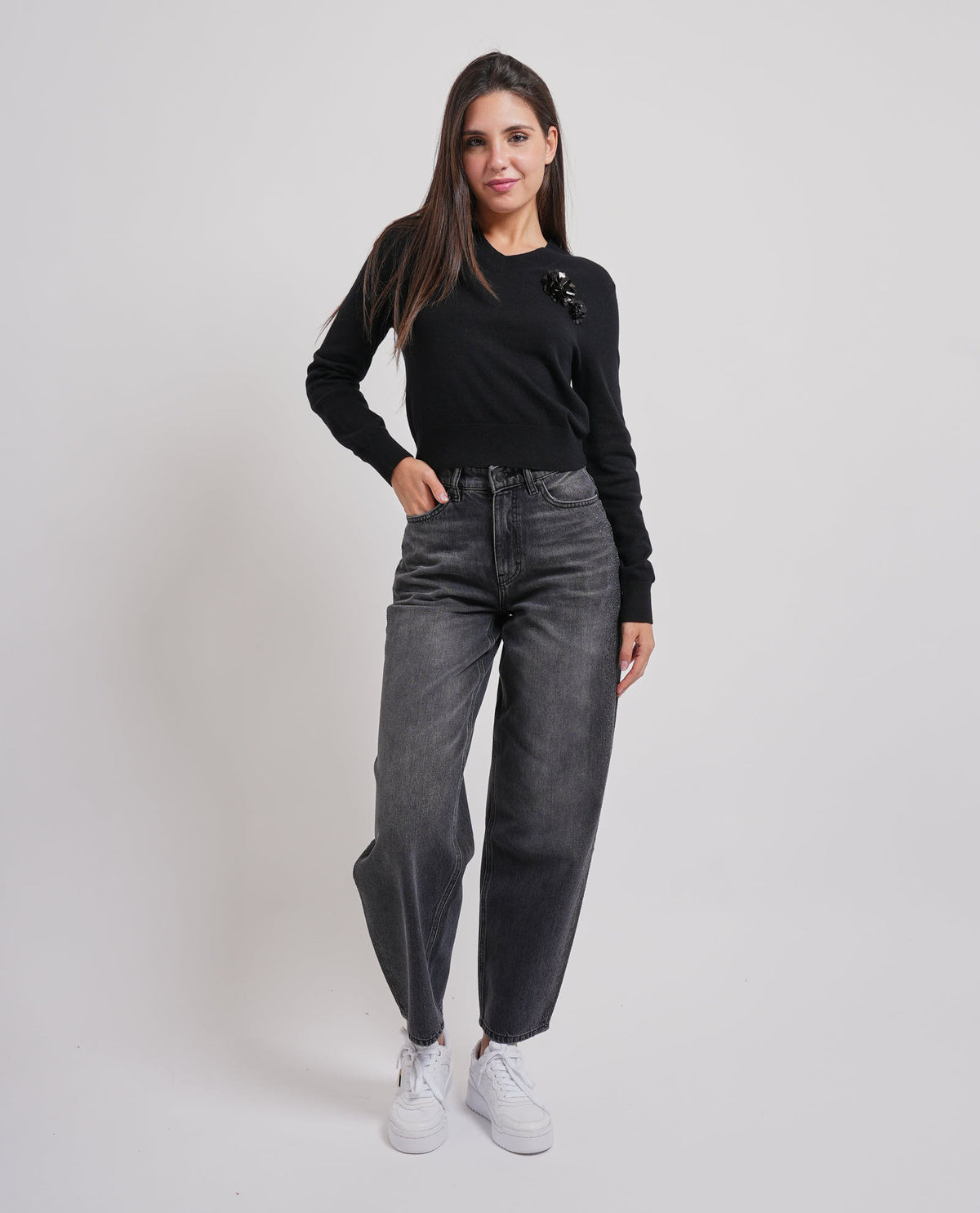 Jeans donna Hugo con strass 
