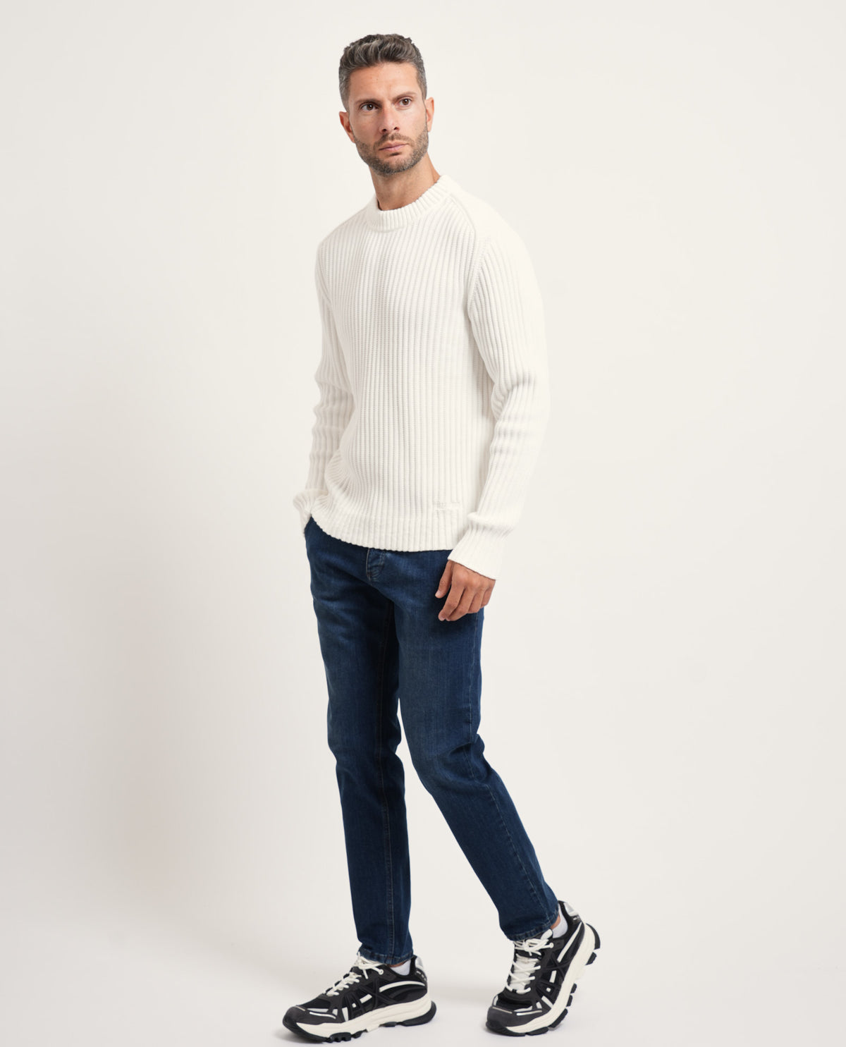 Maglione relaxed fit uomo Hugo a coste 