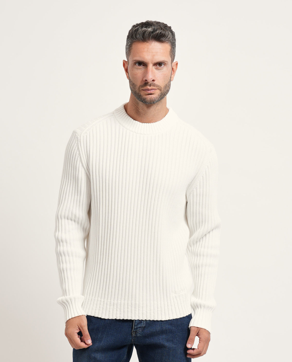 Maglione relaxed fit uomo Hugo a coste 