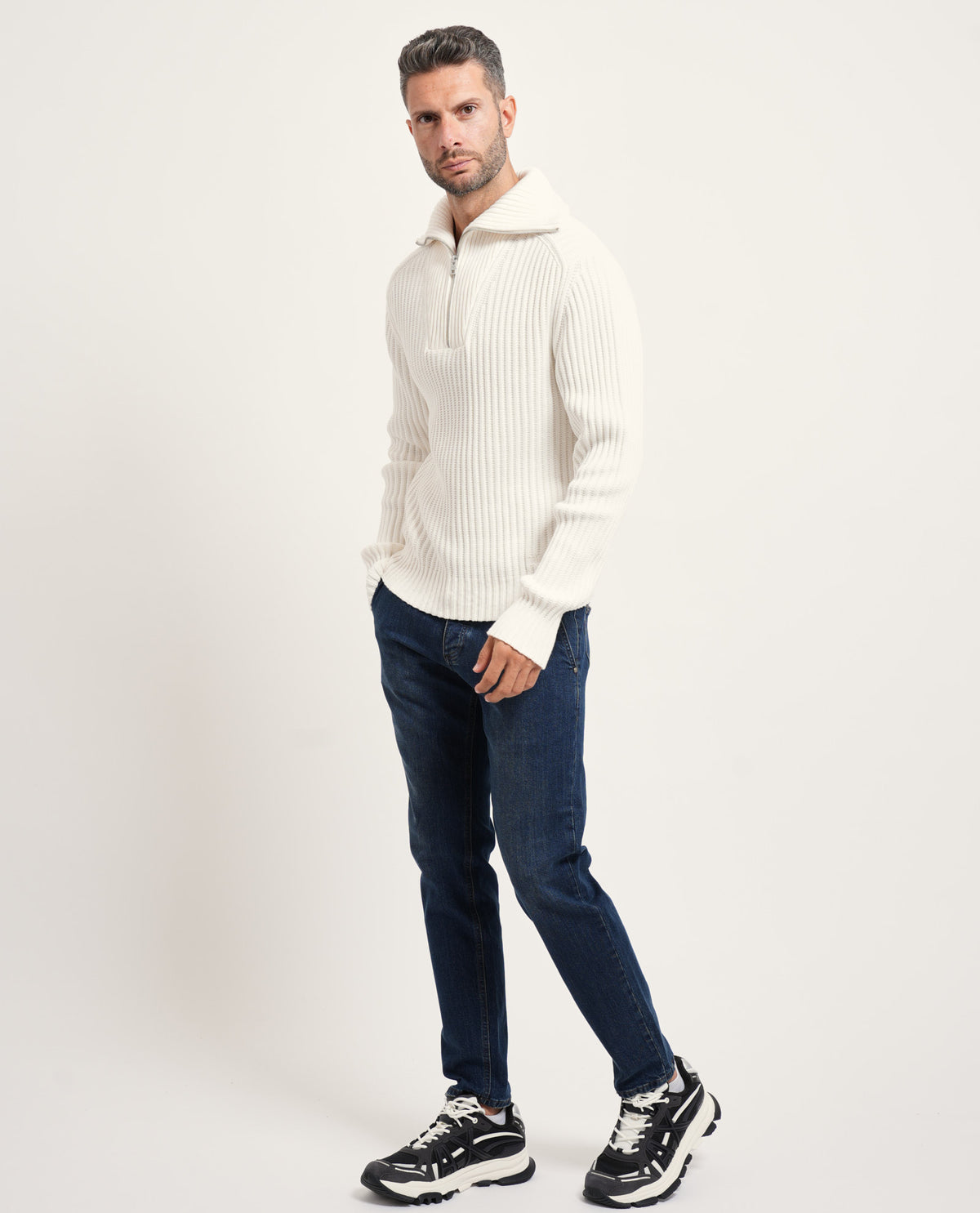 Maglione relaxed fit uomo Hugo a coste 