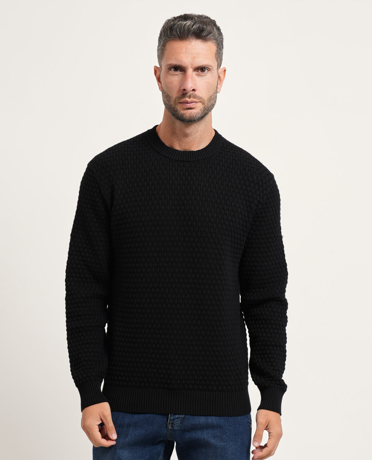 Maglione uomo Hugo con trama all-over 