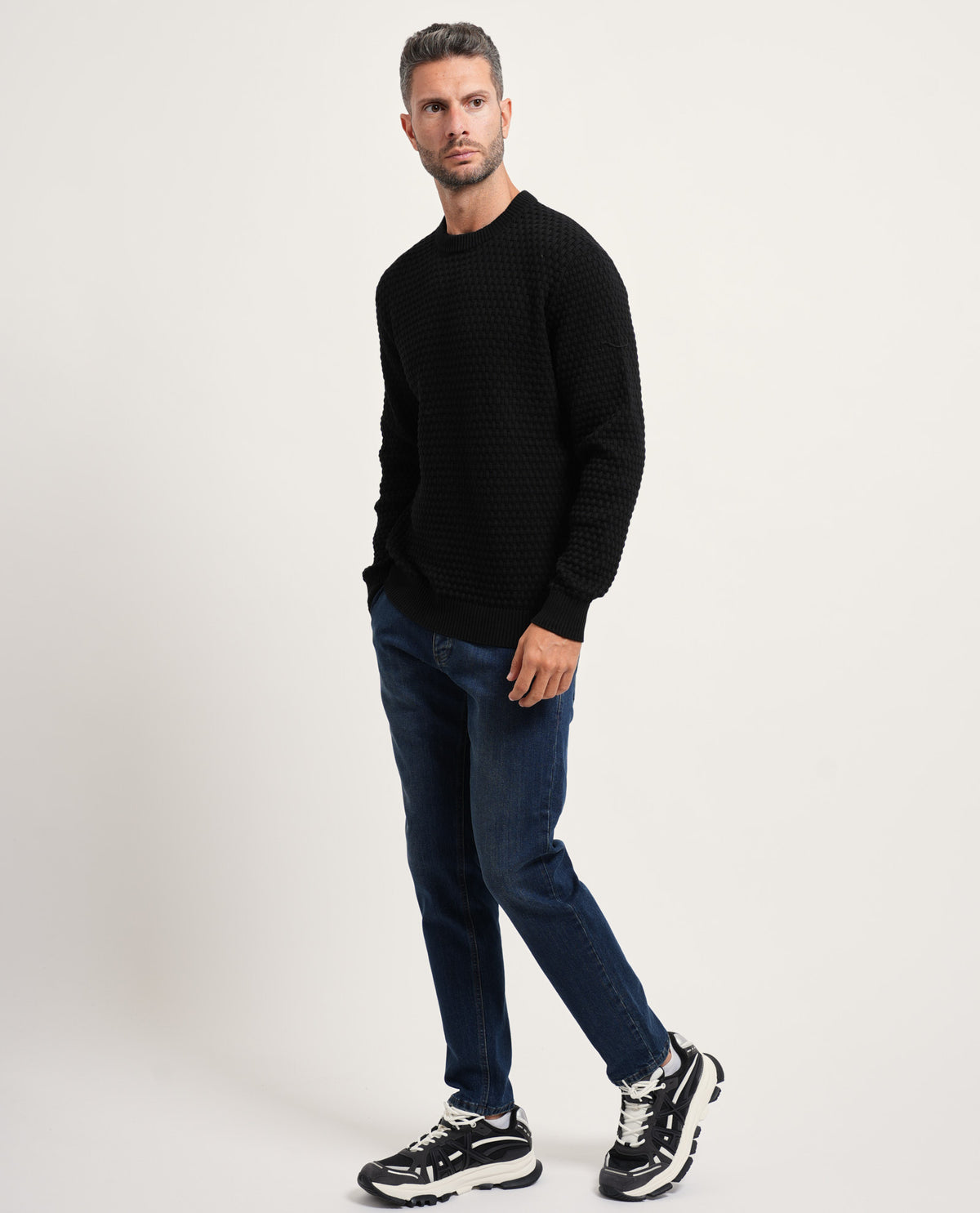 Maglione uomo Hugo con trama all-over 