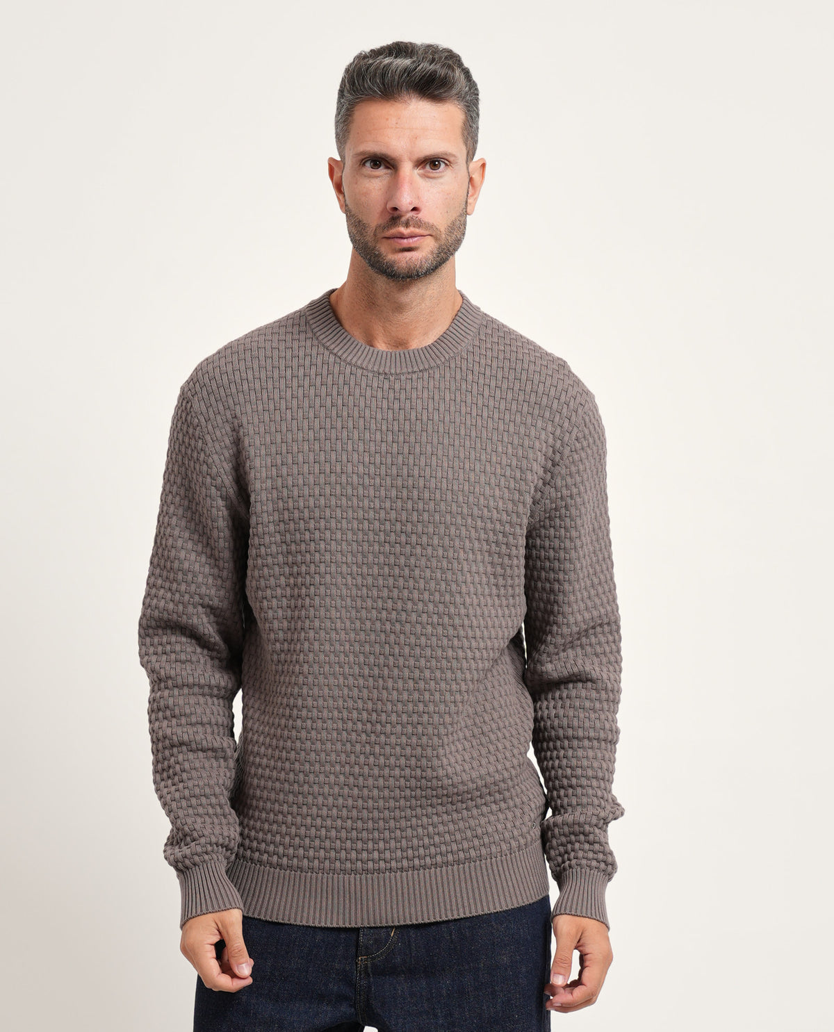 Maglione uomo Hugo con trama all-over 