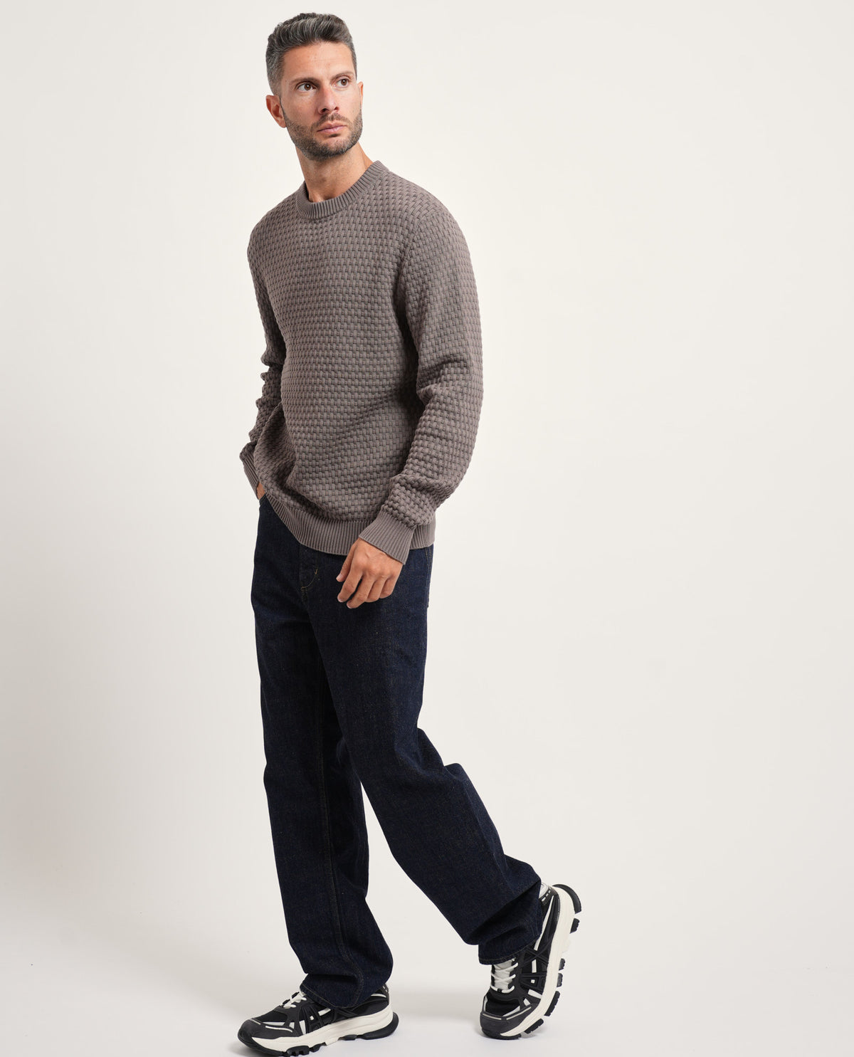 Maglione uomo Hugo con trama all-over 