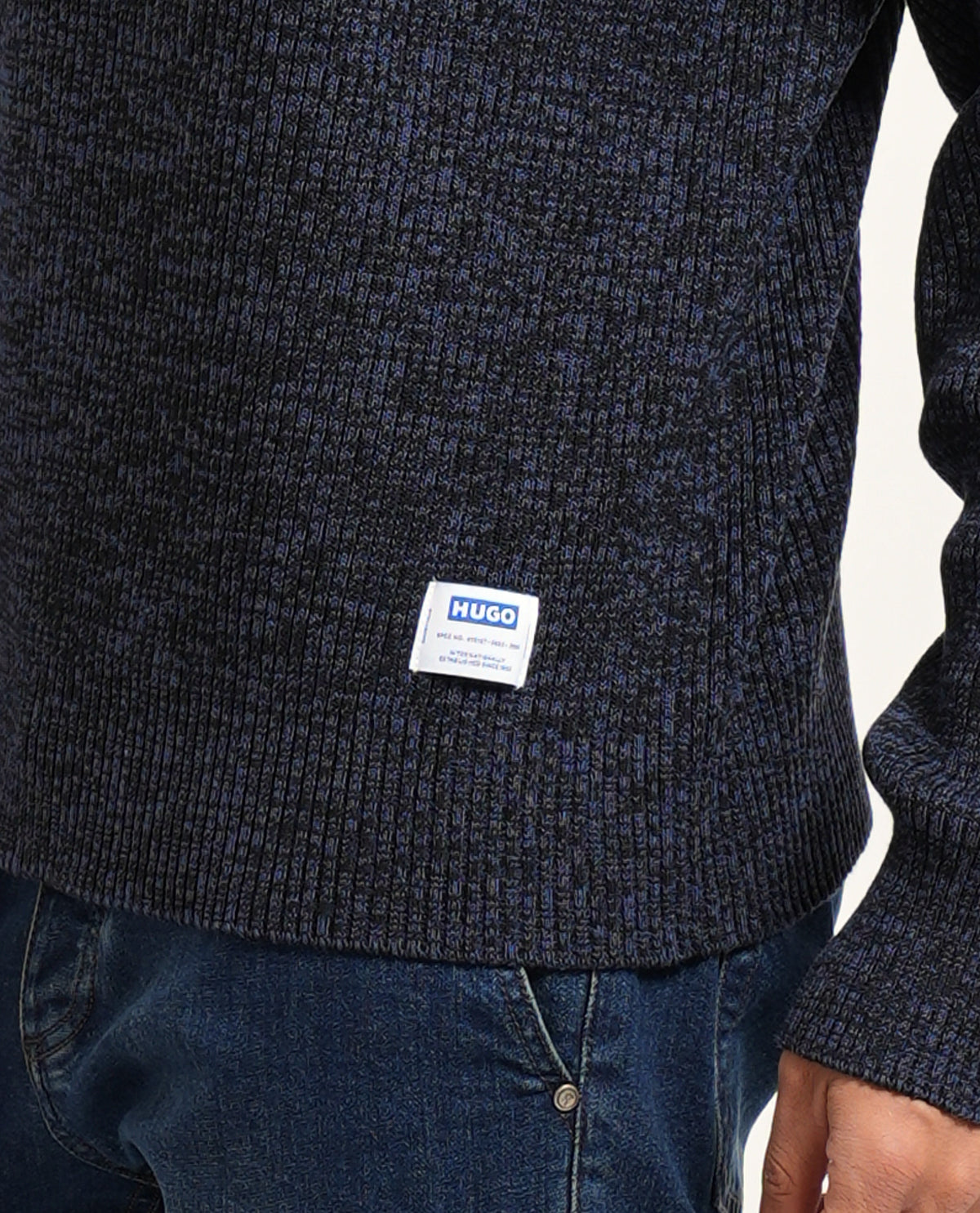 Maglione a collo alto con zip Hugo uomo 