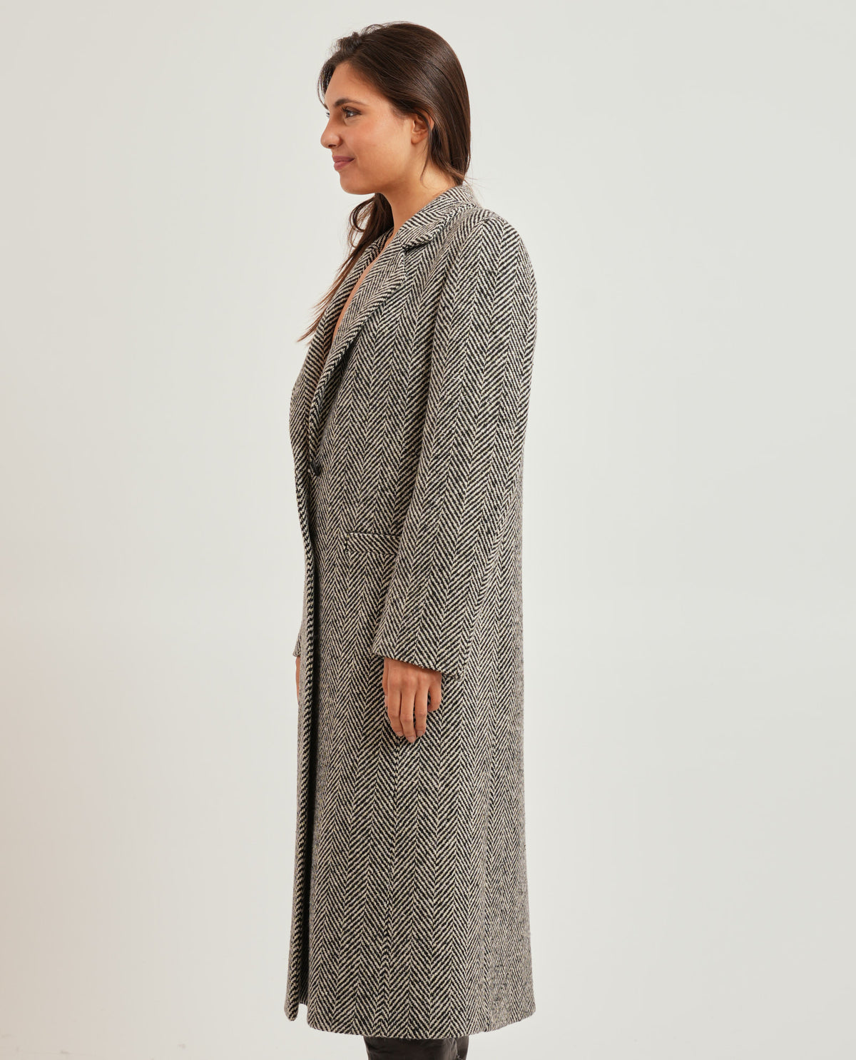 Cappotto donna di Hugo a spina di pesce 