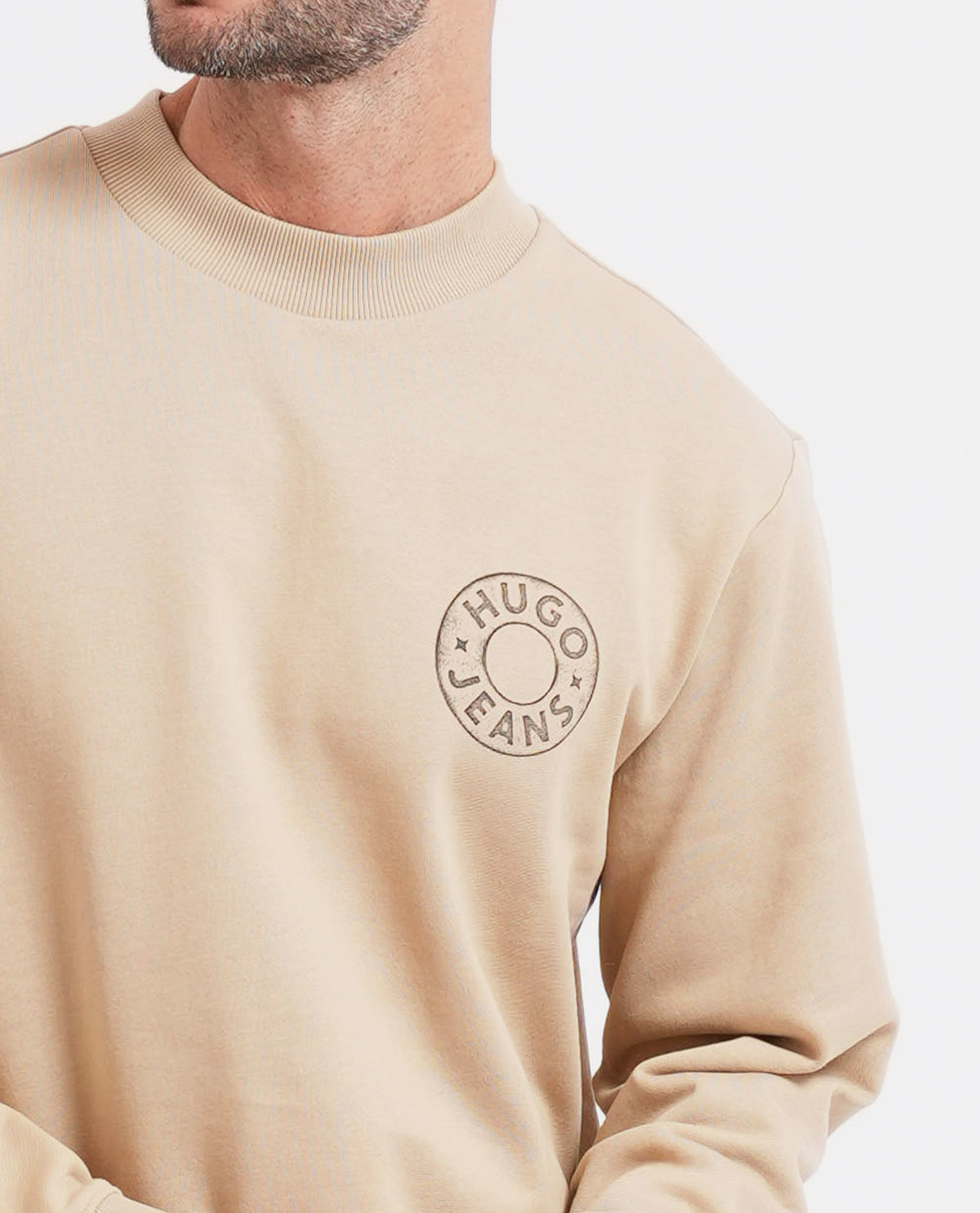 Felpa uomo Hugo con logo circolare 