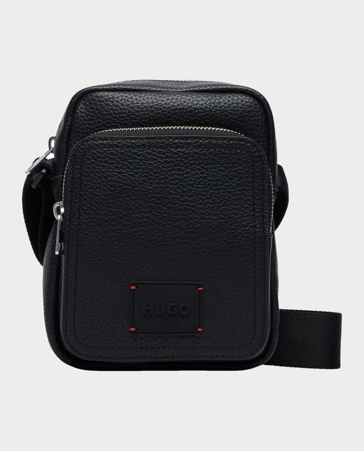 Tracolla uomo Hugo in similpelle con logo frontale 