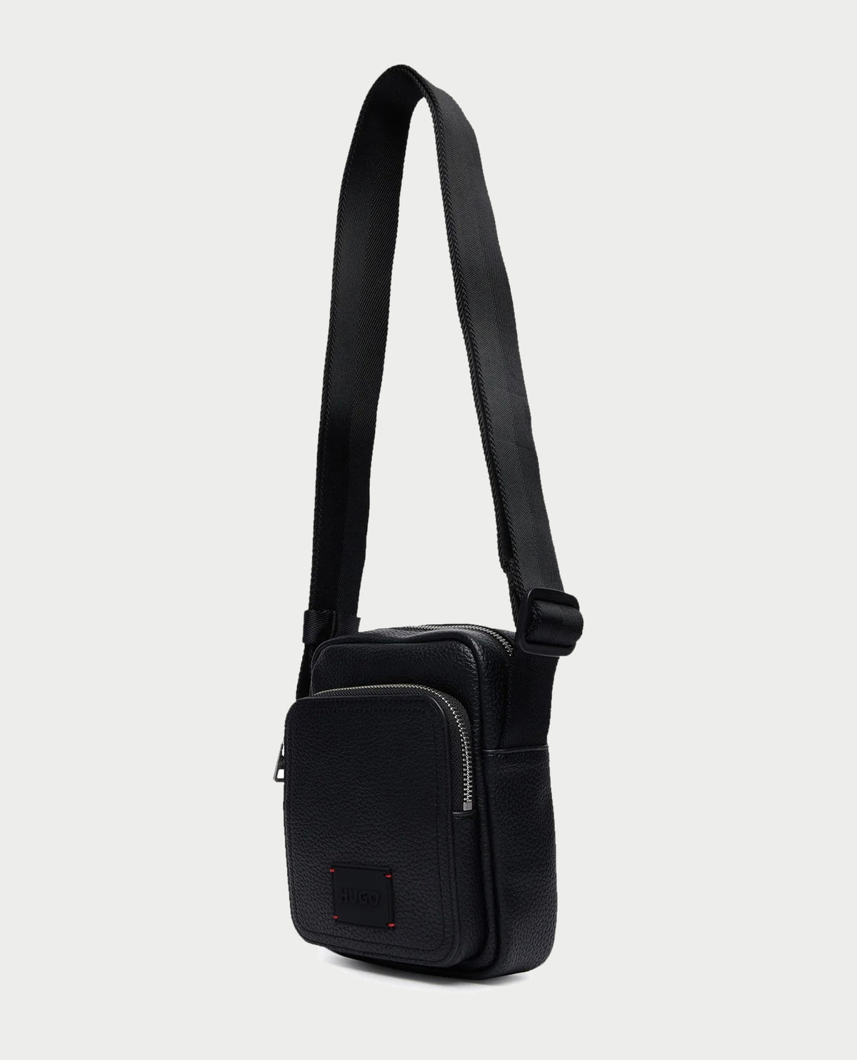 Tracolla uomo Hugo in similpelle con logo frontale 