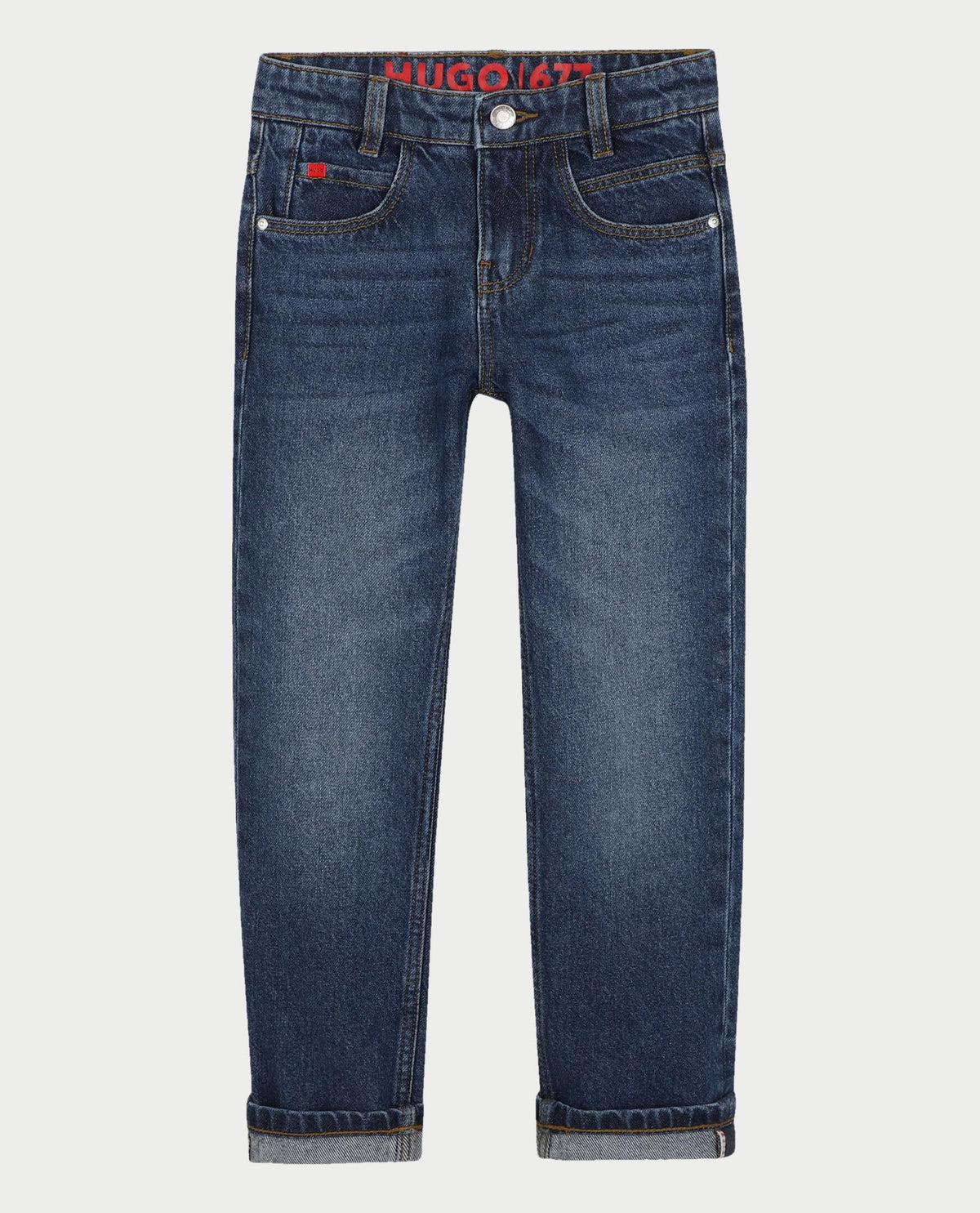 Pantaloni in denim Hugo bambino pietra doppia 