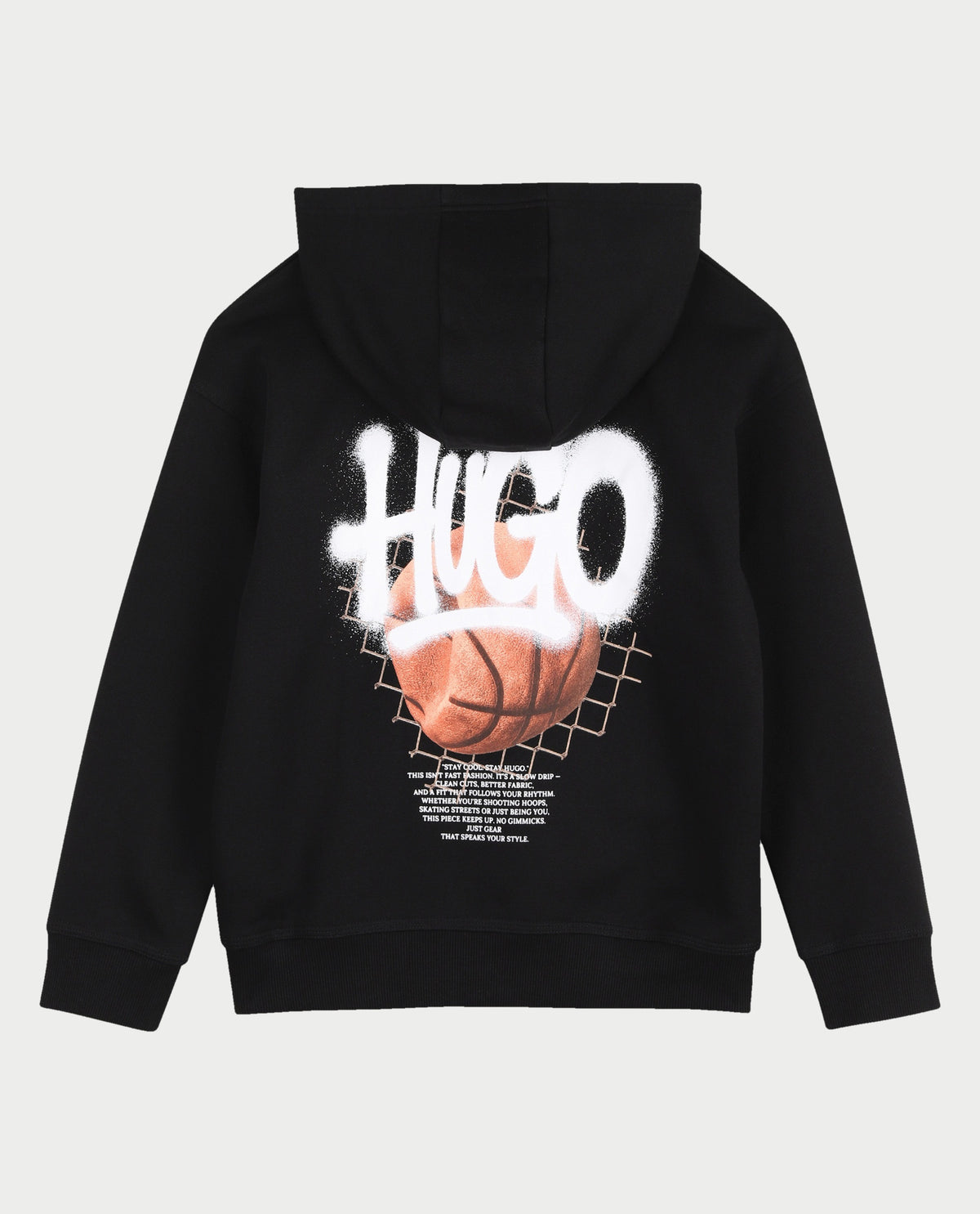 Felpa bambino Hugo con cappuccio e logo 
