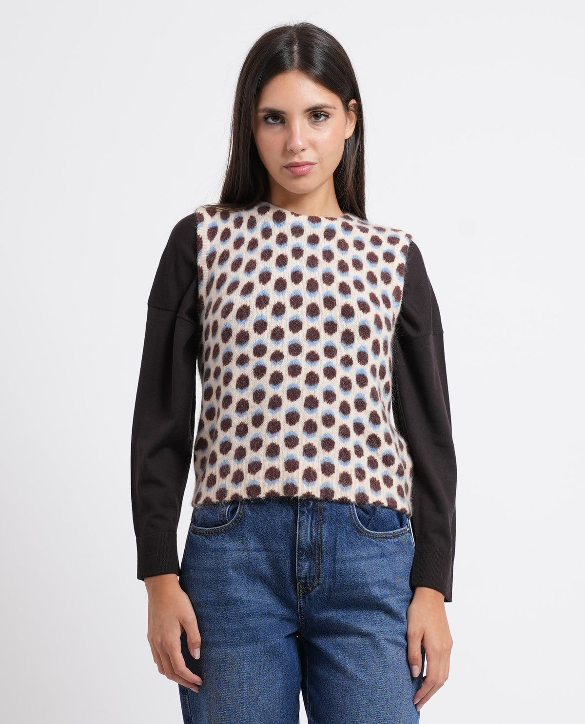 Gilet donna iBlues fantasia a pois 
