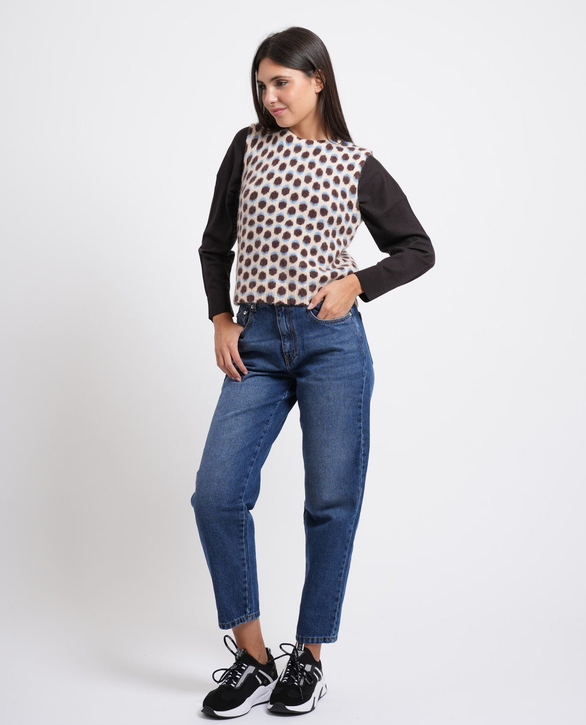 Gilet donna iBlues fantasia a pois 