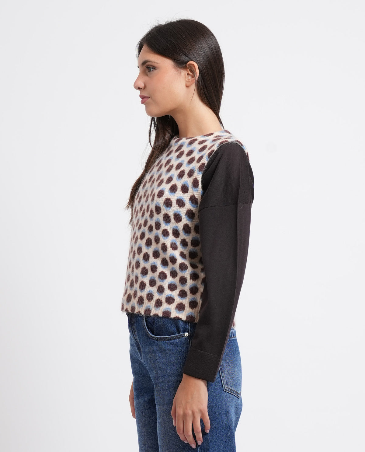 Gilet donna iBlues fantasia a pois 