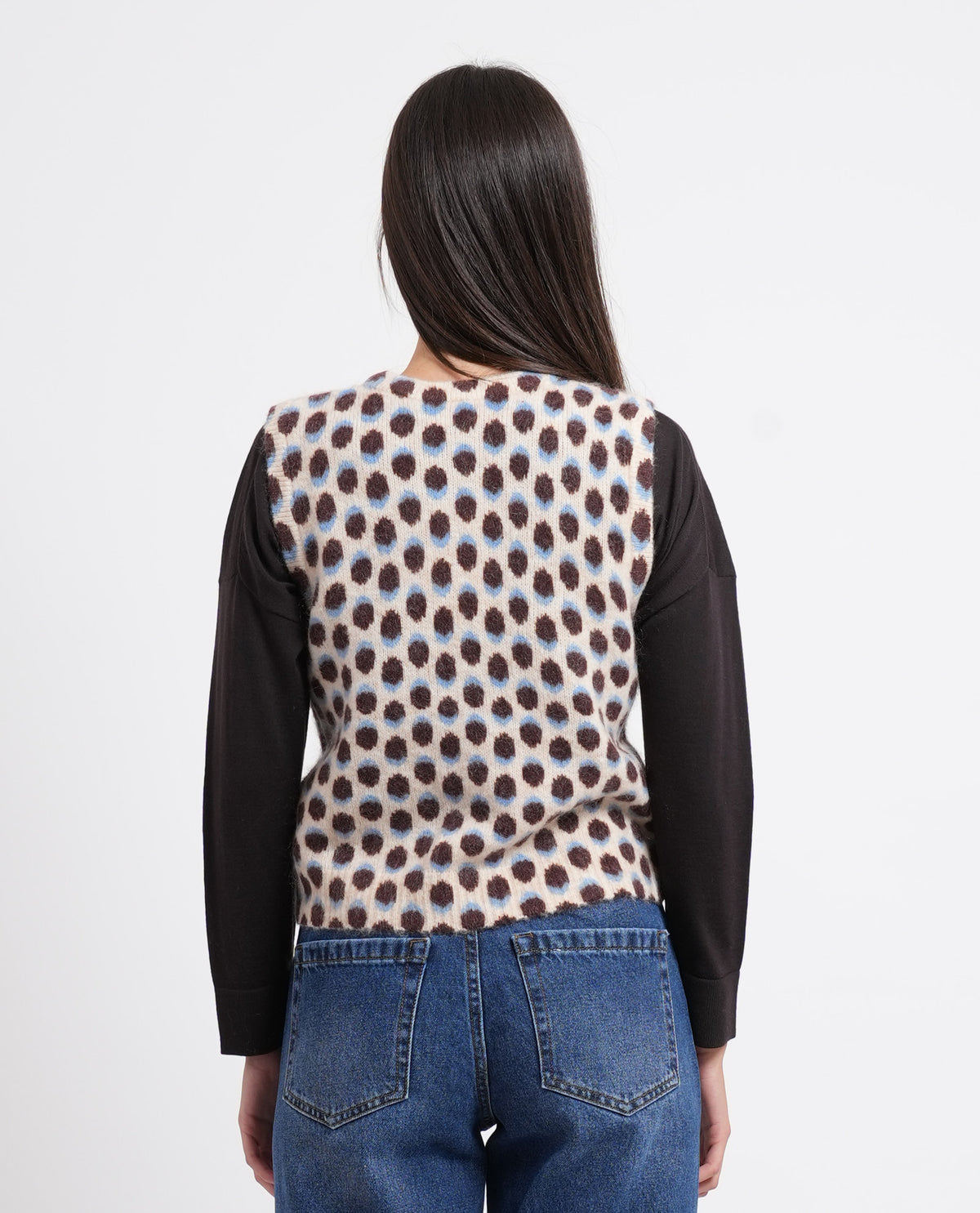Gilet donna iBlues fantasia a pois 