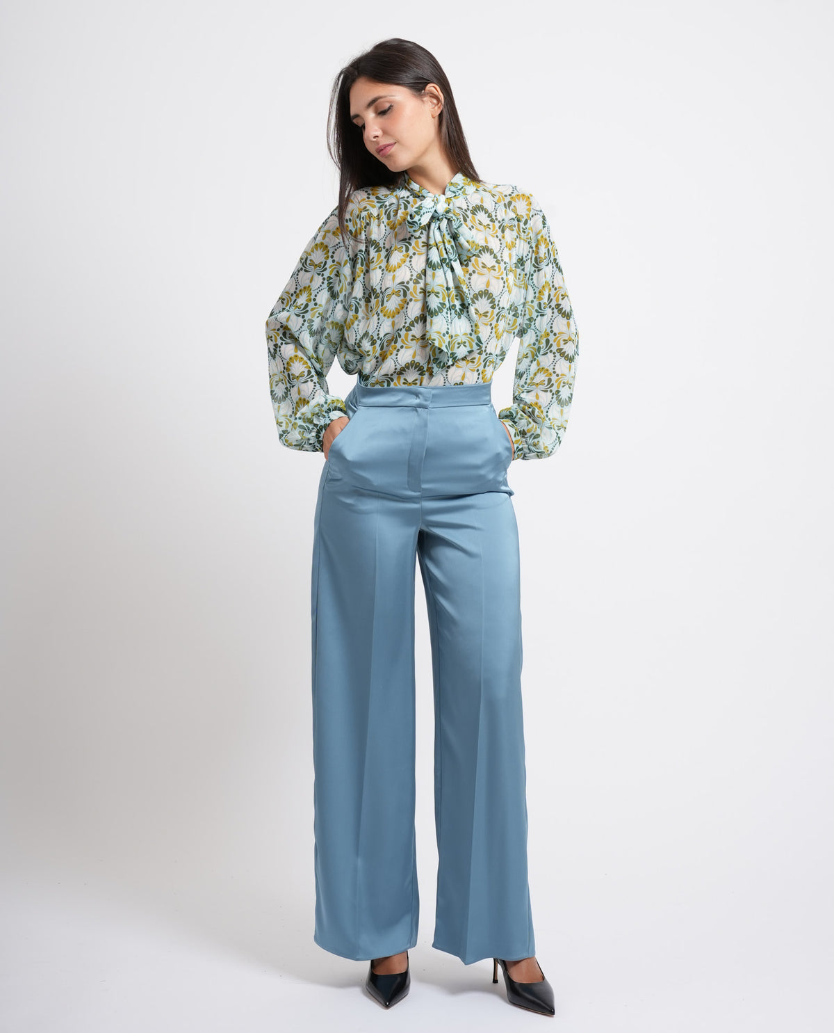 Pantaloni in raso donna Iblues 
