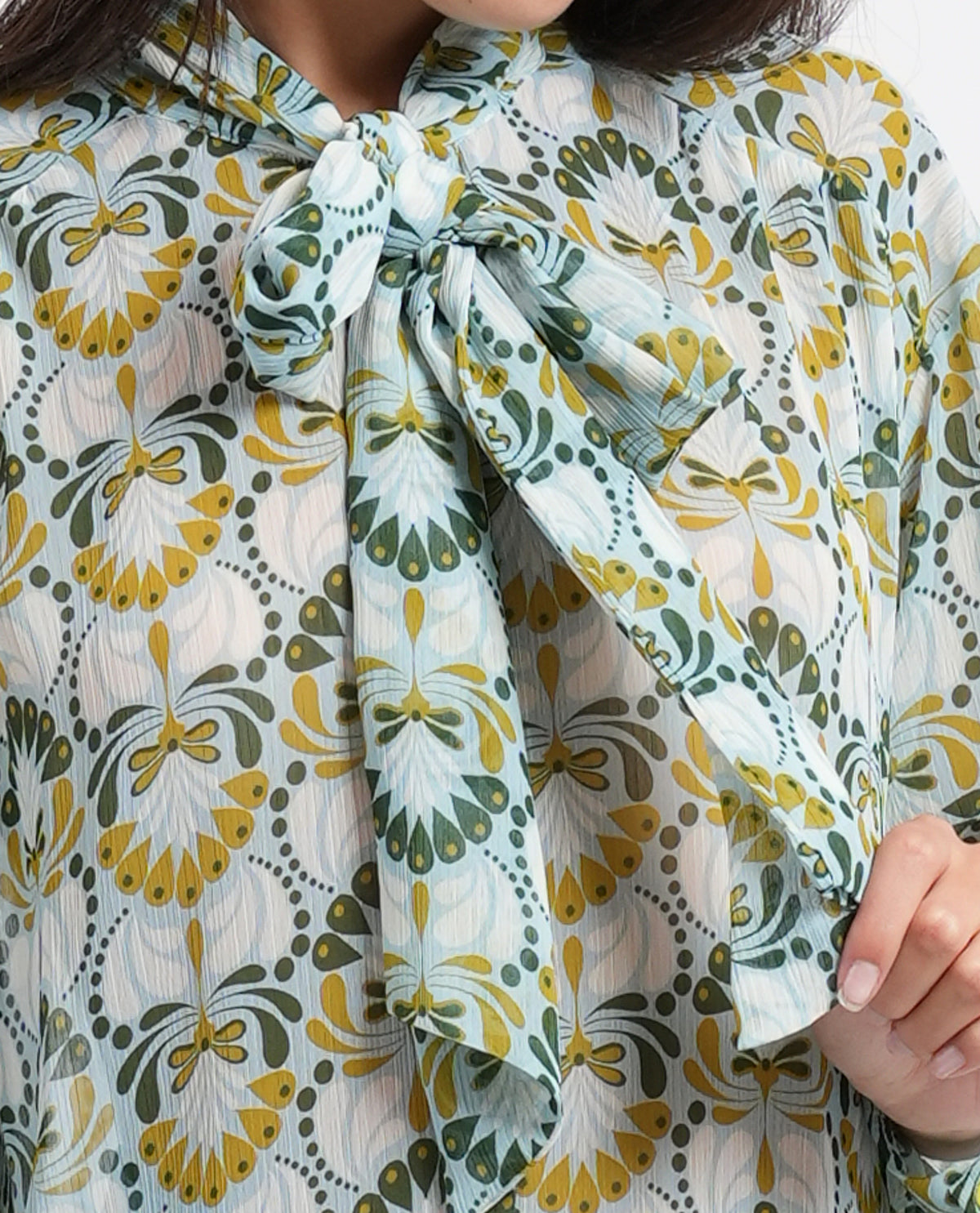 Blusa donna iBlues a fantasia con fiocco 