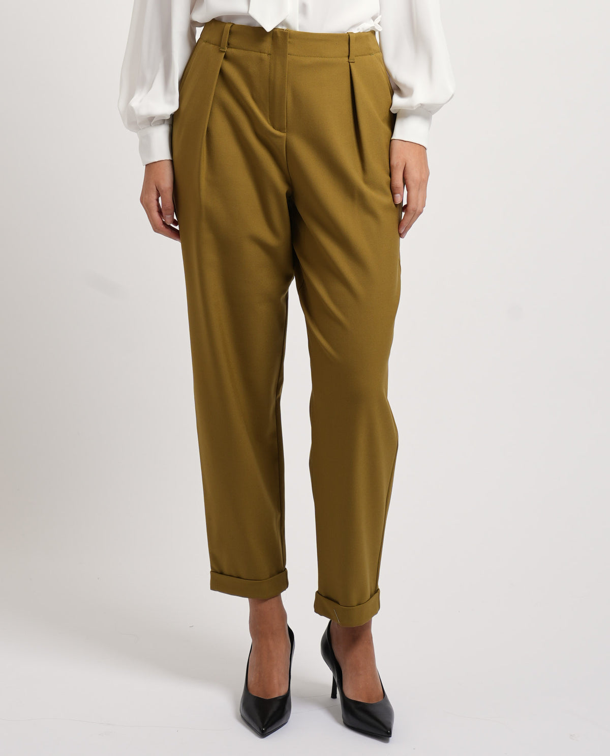Pantaloni stretch donna Iblues con pinces 