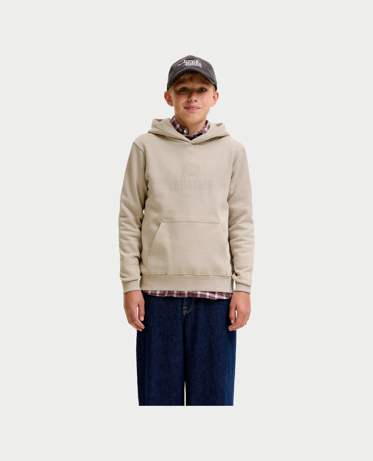 Felpa Jack&Jones bambino con cappuccio e ricamo 
