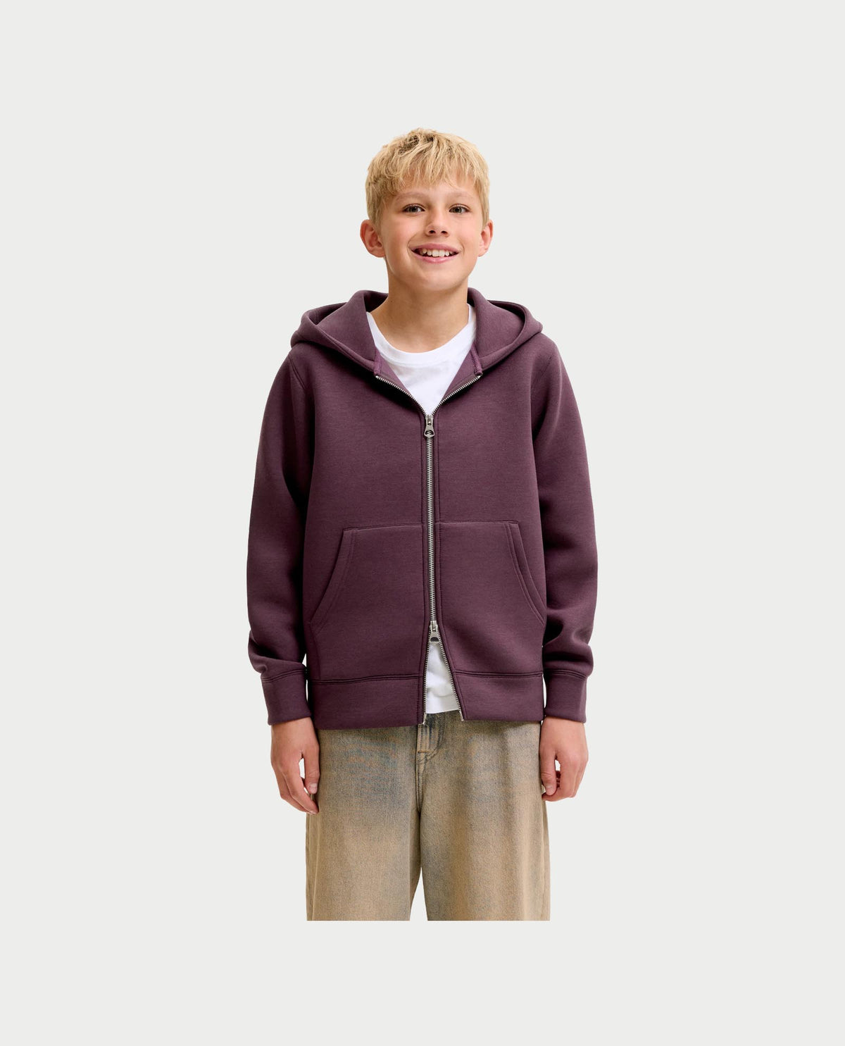Felpa fullzip Jack&Jones bambino doppio cursore 