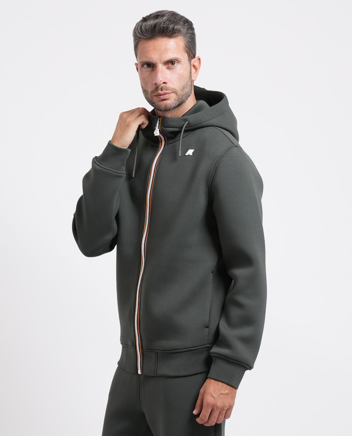 Felpa uomo Rainer K-way con cappuccio e logo 