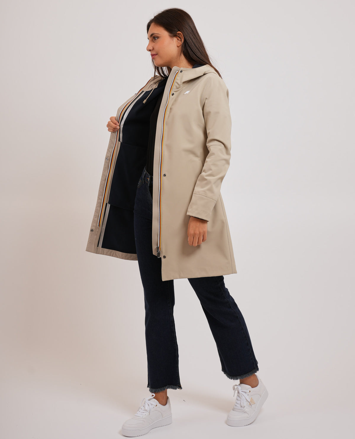 Giacca donna Stephy Bonded di K-way a tre quarti 