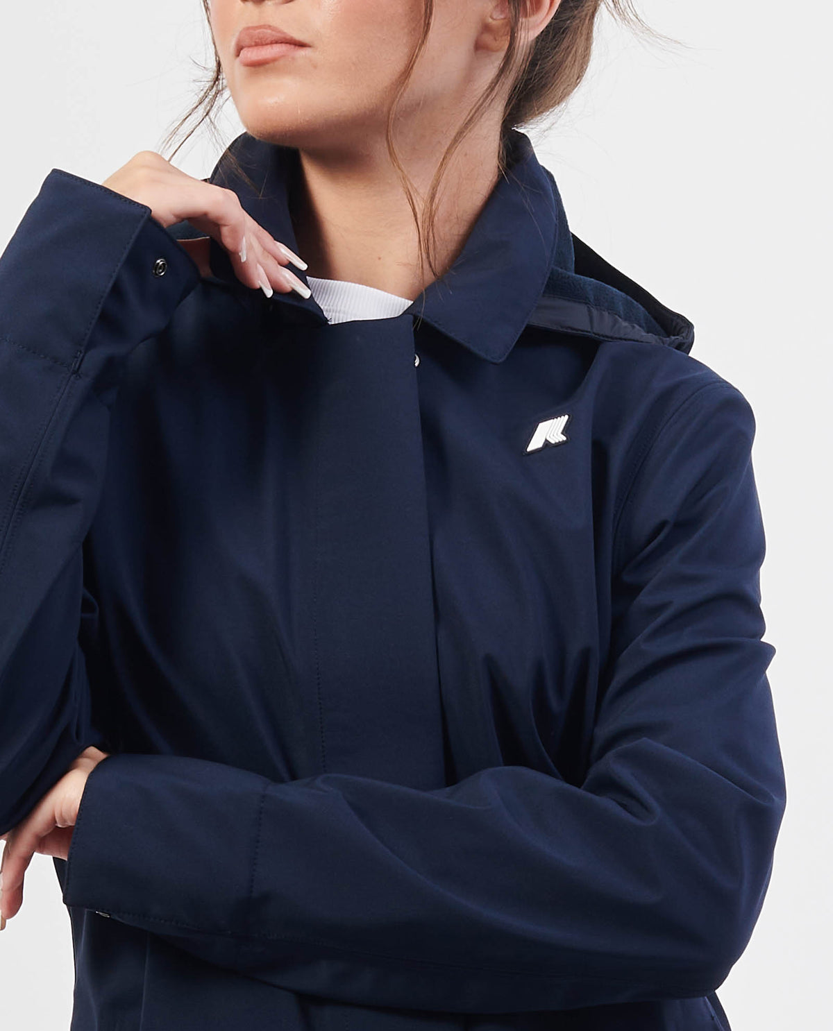 Giacca lunga donna Mathy di K-way con cappuccio 