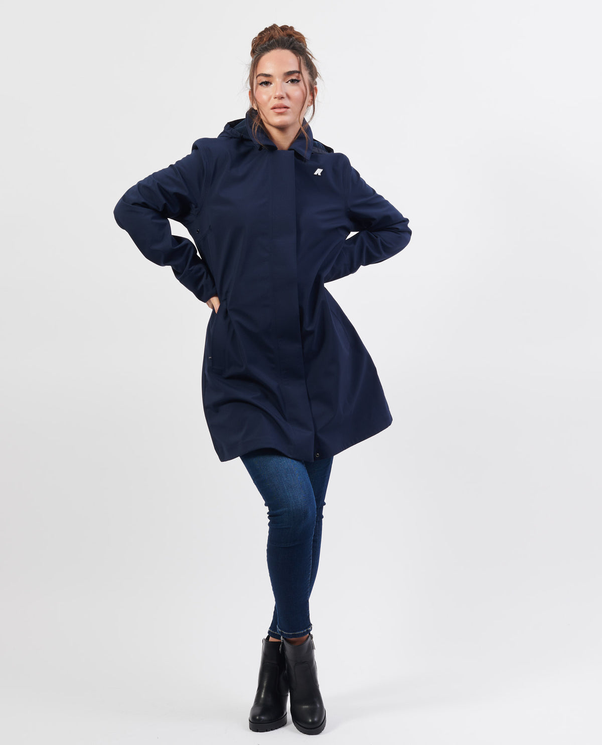 Giacca lunga donna Mathy di K-way con cappuccio 