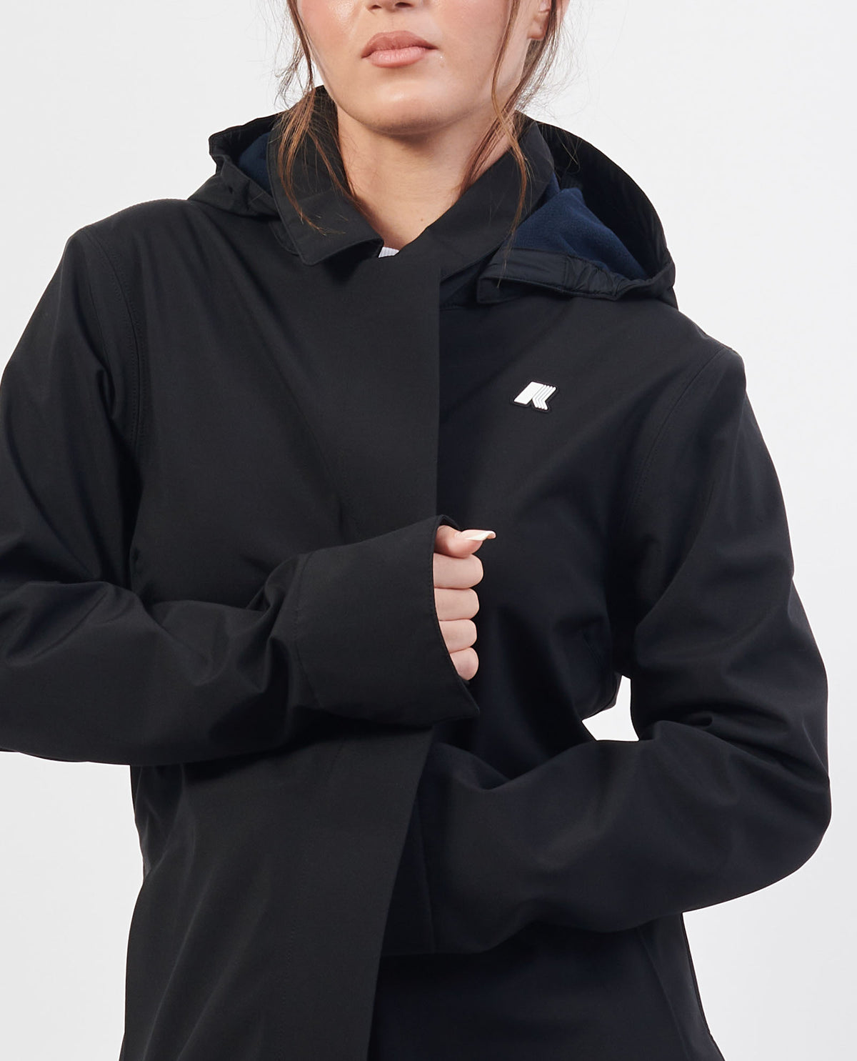Giacca lunga donna Mathy di K-way con cappuccio 
