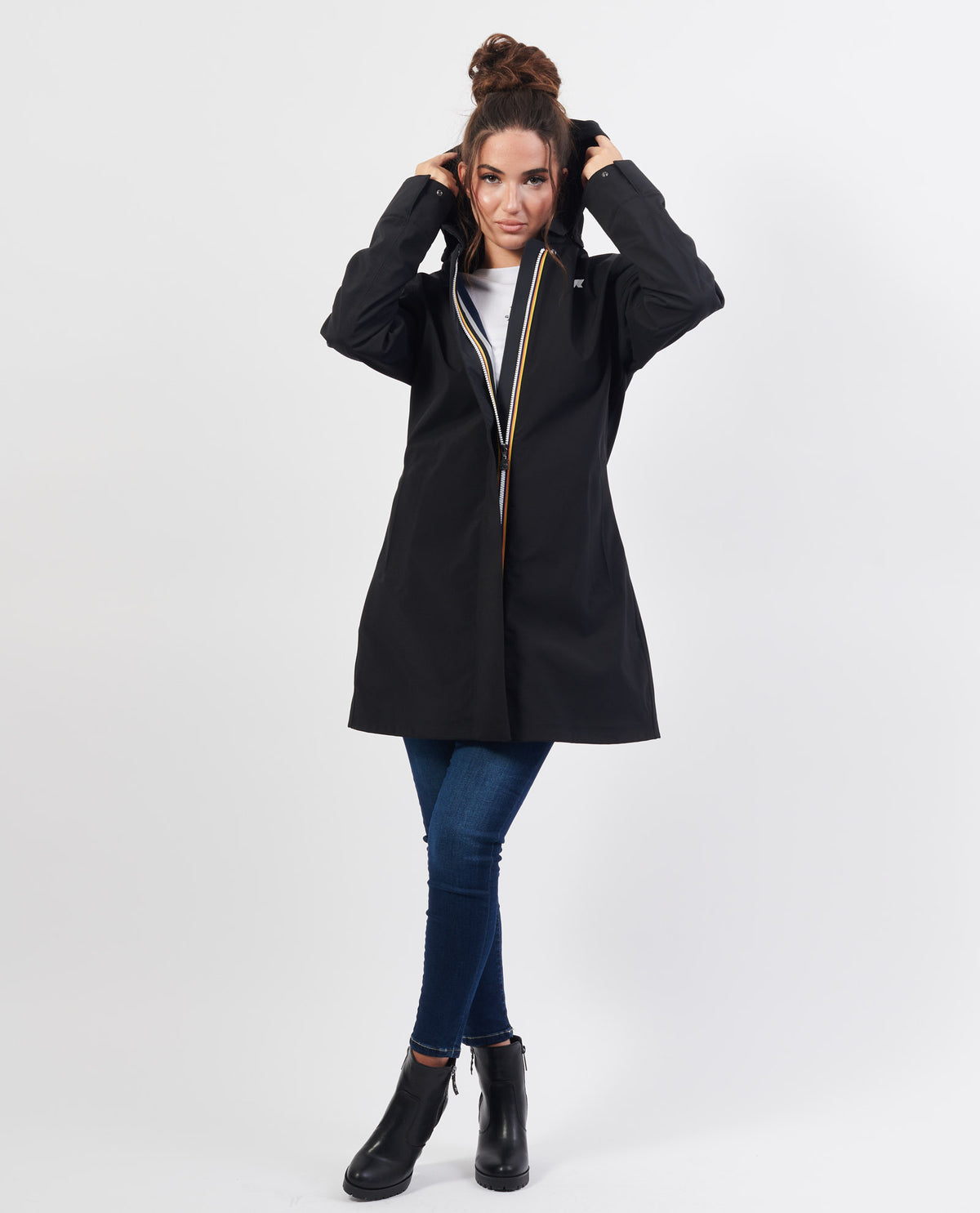 Giacca lunga donna Mathy di K-way con cappuccio 