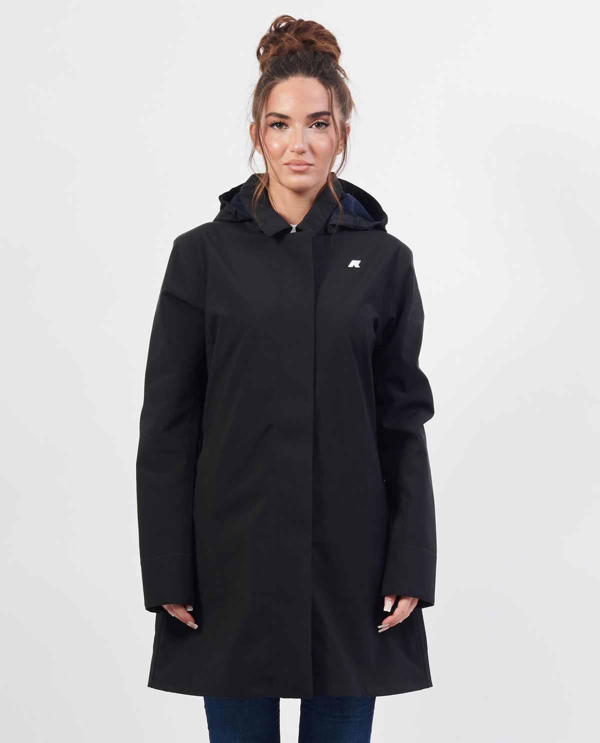 Giacca lunga donna Mathy di K-way con cappuccio 