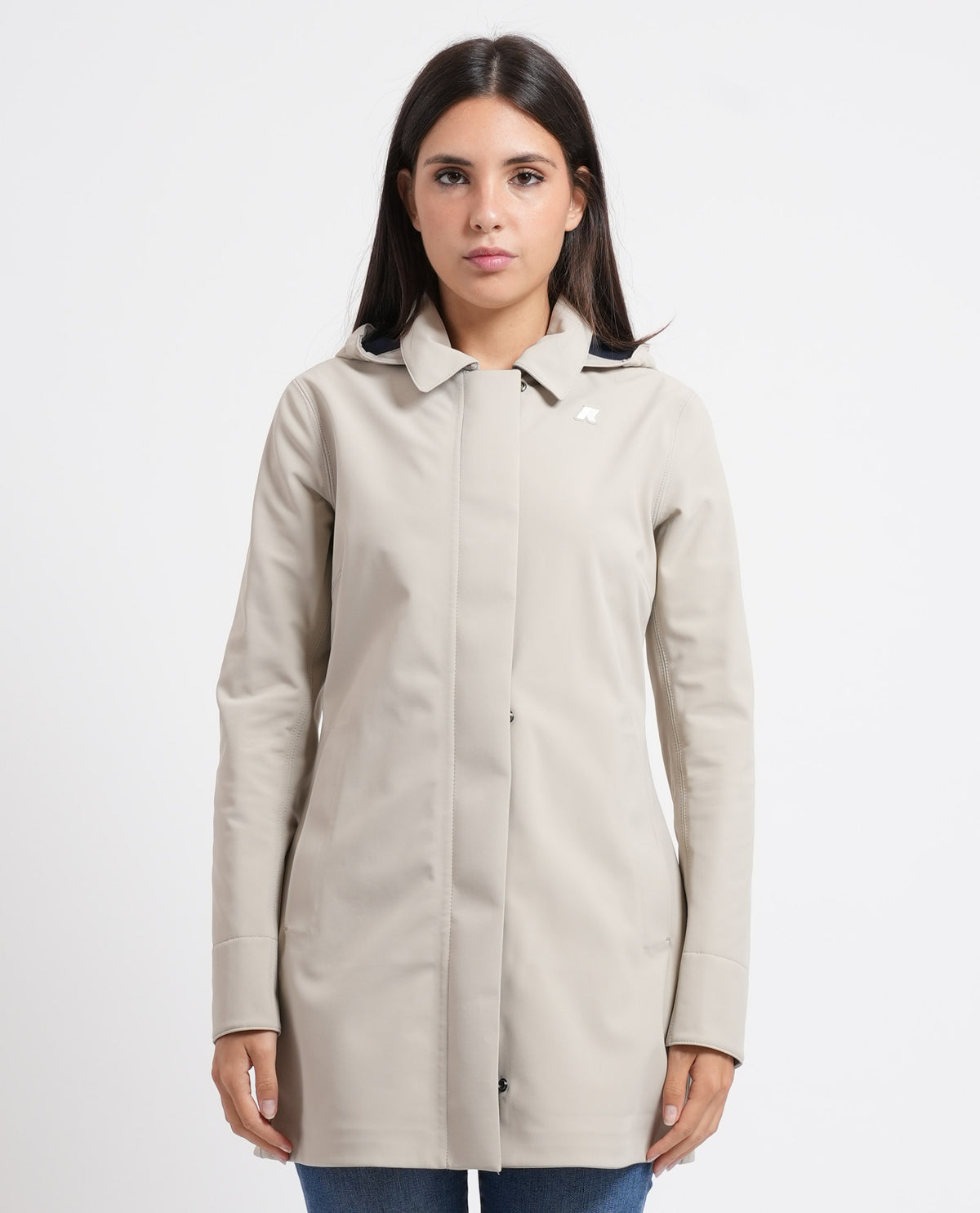 Giacca lunga donna Mathy di K-way con cappuccio 