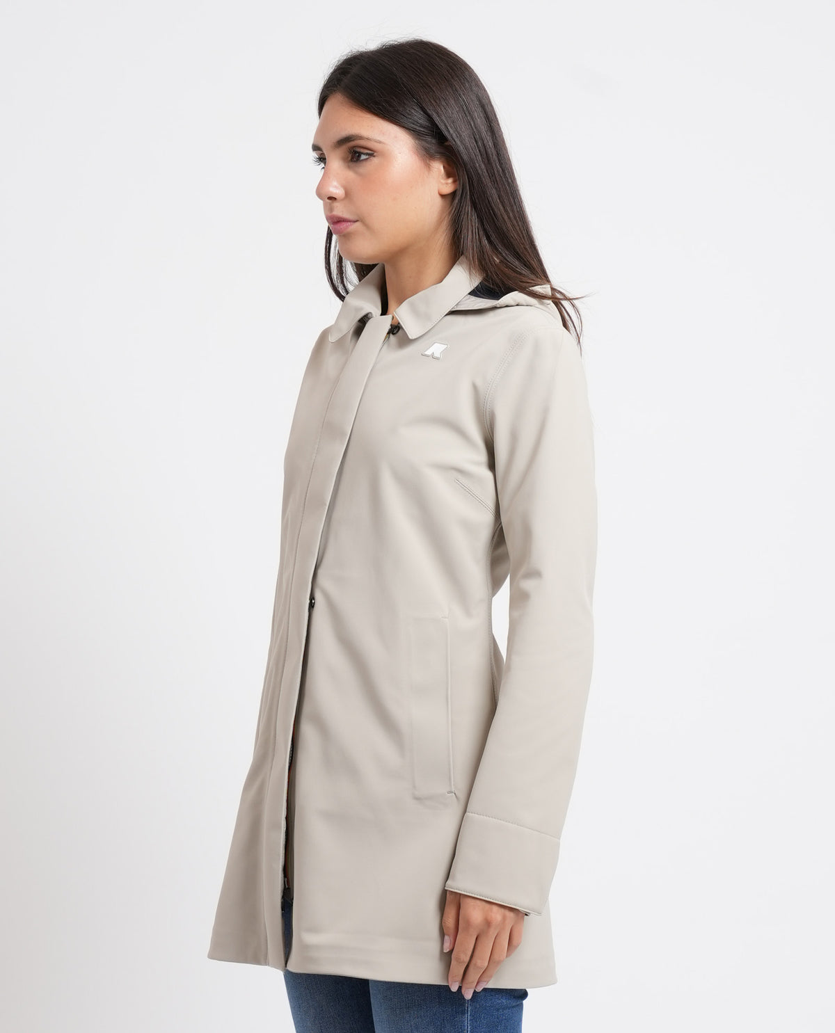 Giacca lunga donna Mathy di K-way con cappuccio 