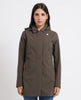 Women's long Mathy jacket by K-Way with hood