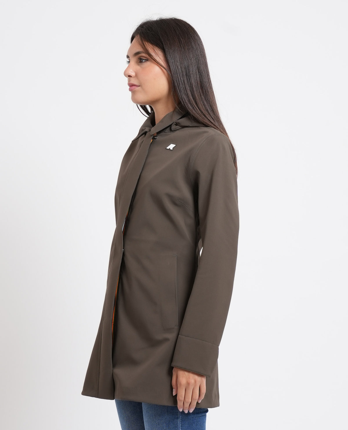 Giacca lunga donna Mathy di K-way con cappuccio 