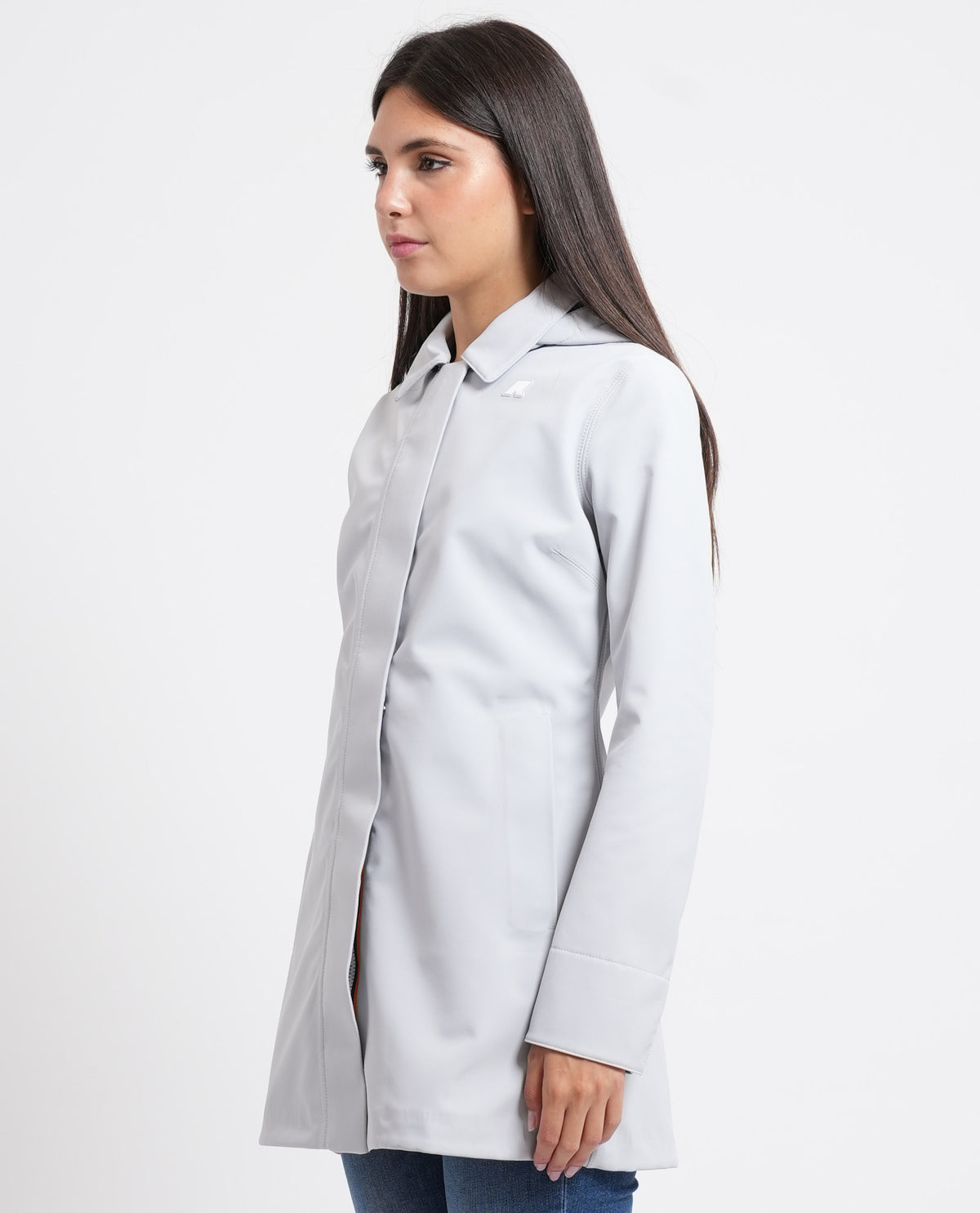 Giacca lunga donna Mathy di K-way con cappuccio 