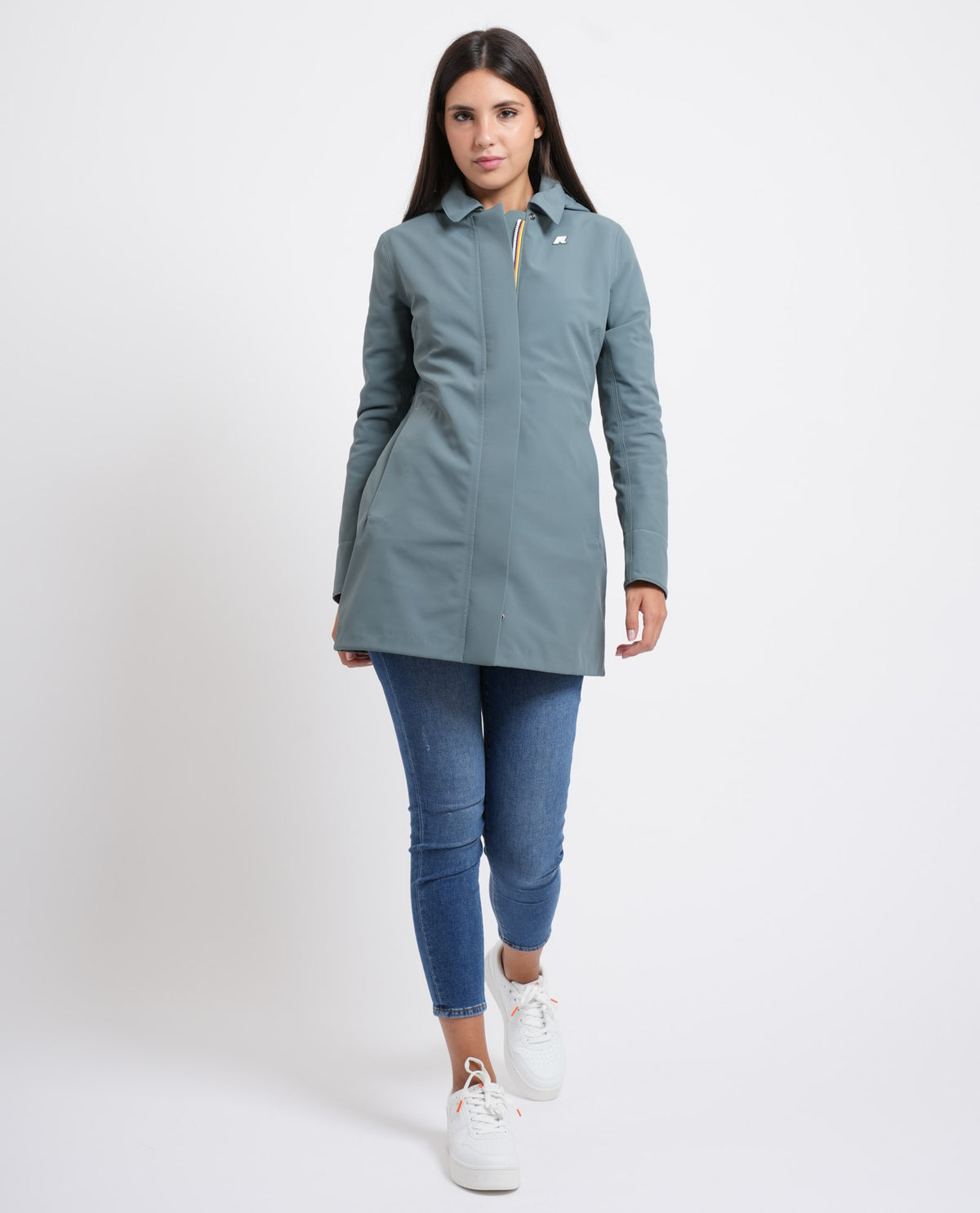 Giacca lunga donna Mathy di K-way con cappuccio 